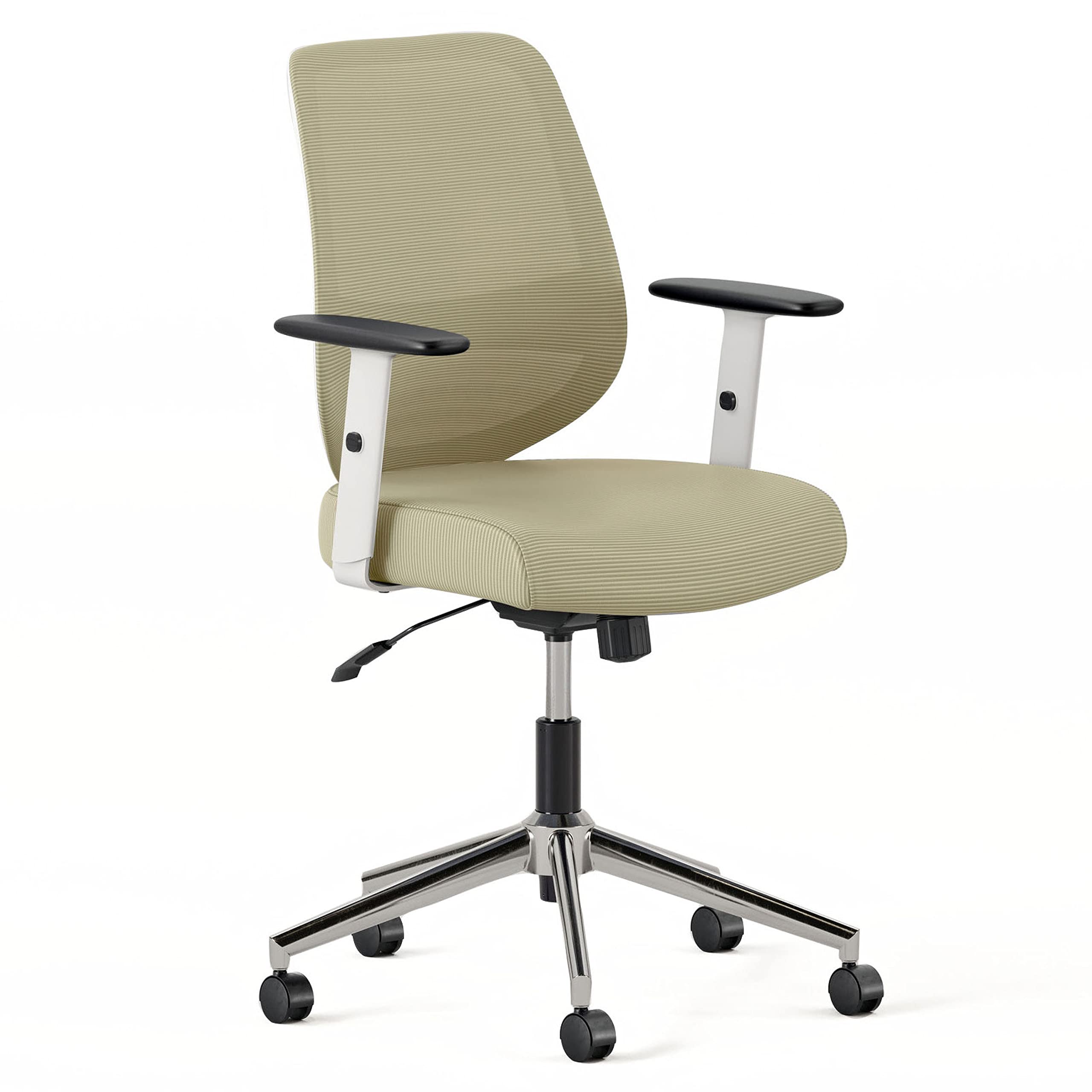 Ergonomic Mesh Office Chair with Adjustable Lumbar Support & Swivel Base - Branch Daily Computer Desk Chair for Home & Office - Breathable Backrest, Height-Adjustable Armrests - Sustainable Design for All-Day Comfort - Perfect for Remote Work, Gaming & Study Sessions