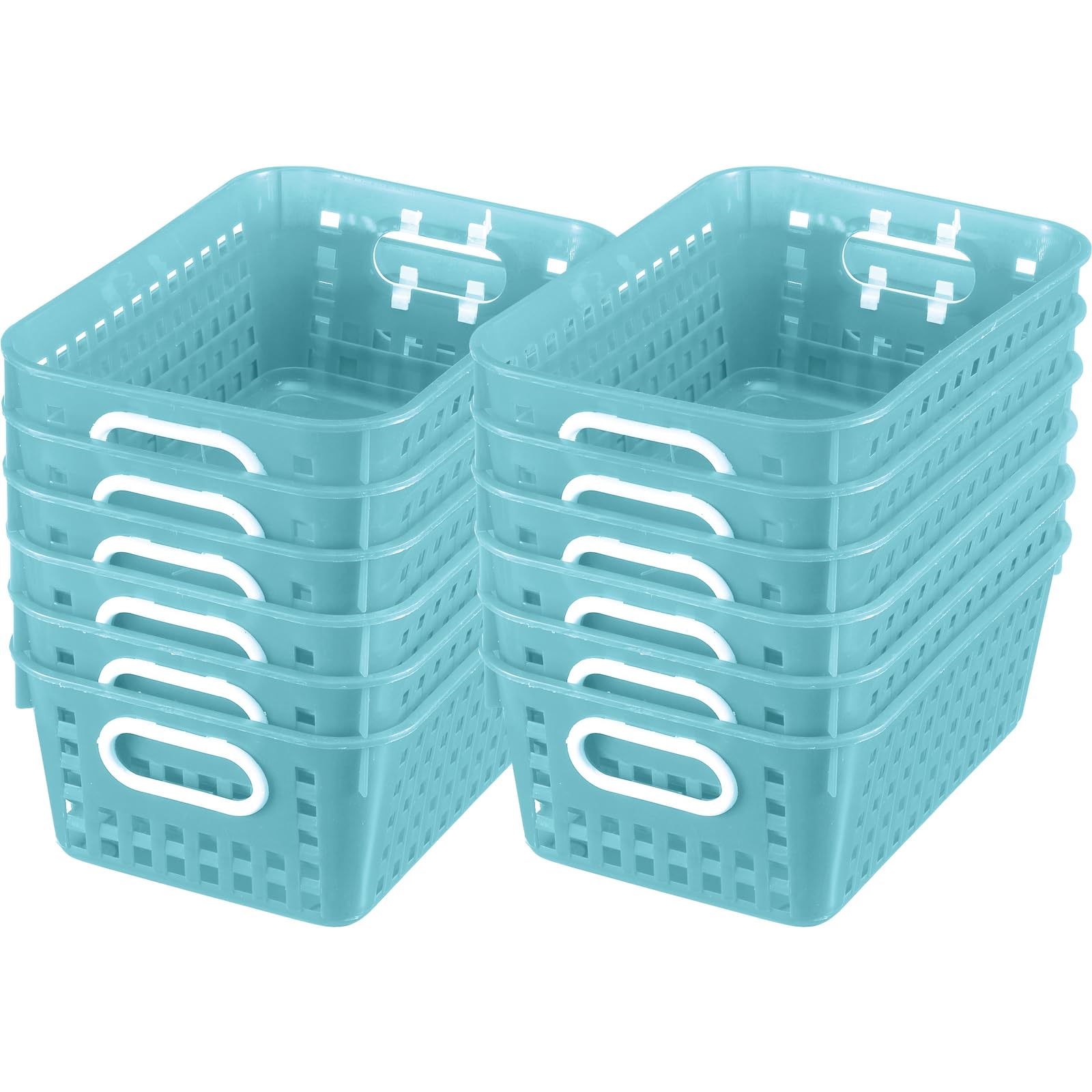 Medium Plastic Book Baskets - 12 Pack (11