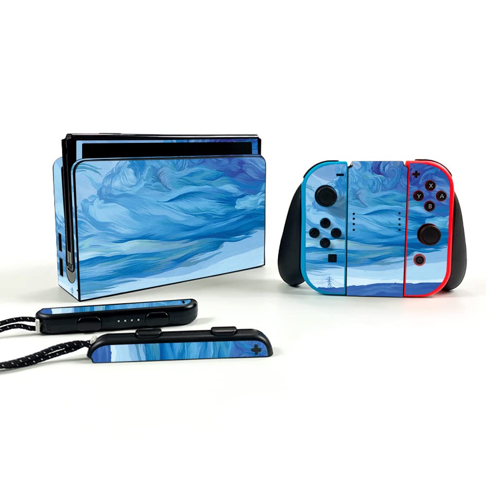 MightySkins Vinyl Decal Wrap Cover Compatible with Nintendo Switch OLED - Cell Phone Towers Design | Protective, Durable, Customizable Skin | Easy to Apply & Remove | Made in USA | Perfect for Gaming, Travel & Personalization
