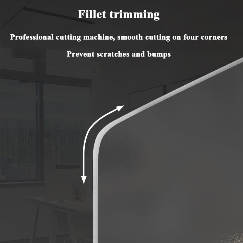 Frosted Acrylic Free Standing Privacy Screen - Office & Home Partition Divider for Workstations, Cubicles & Desks | Portable Room Divider Panel for Workspace Privacy & Visual Distraction Reduction | Perfect for Home Offices, Conference Rooms & Open Workspaces
