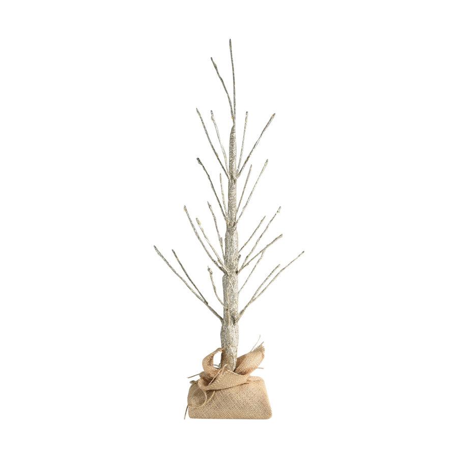 SPICEOFLIFE 60cm Gold LED Christmas Tree Branch with 500g Weight - Perfect for Holiday Home Decor, Party Centerpieces & Festive Gift Displays