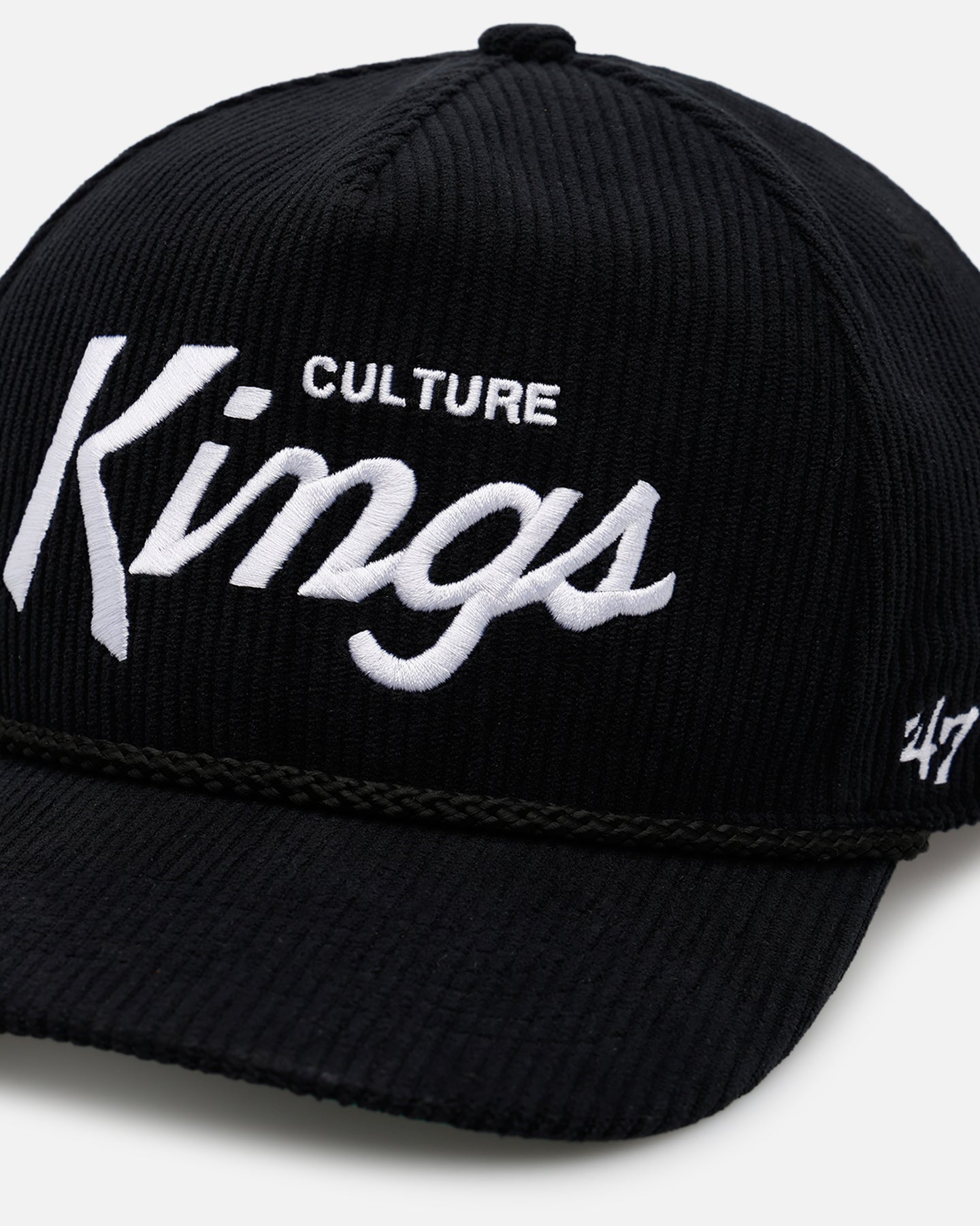 47 Brand Culture Kings Crossrope 'Culture Kings Script' Snapback Hat - Black Adjustable Baseball Cap for Men & Women - Perfect for Streetwear, Hip Hop Fashion & Urban Lifestyle