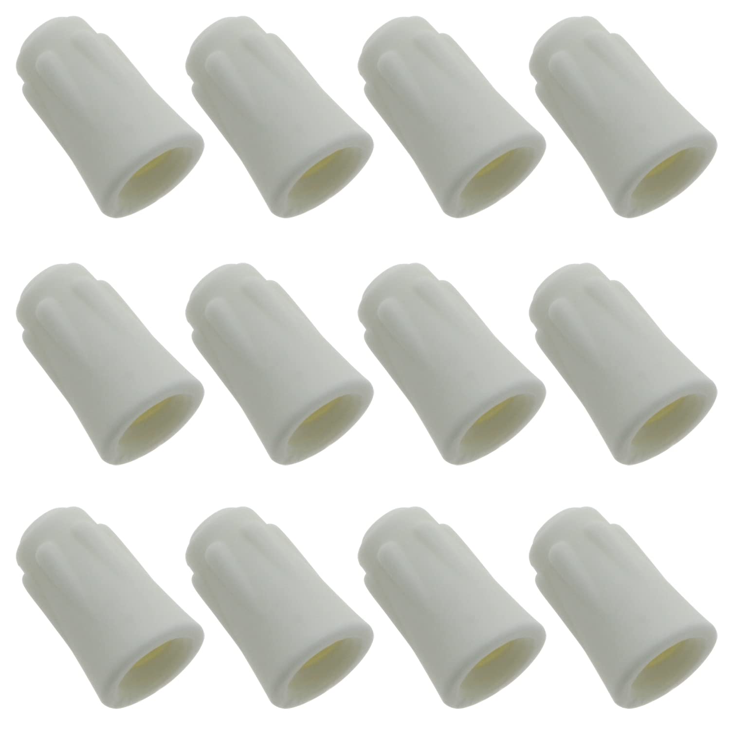 12pcs Large Size 18-8 AWG High Heat Ceramic Twist Caps - White Easy-Twist Ceramic Wire Connectors for Electrical Wiring, DIY Projects & Home Repairs