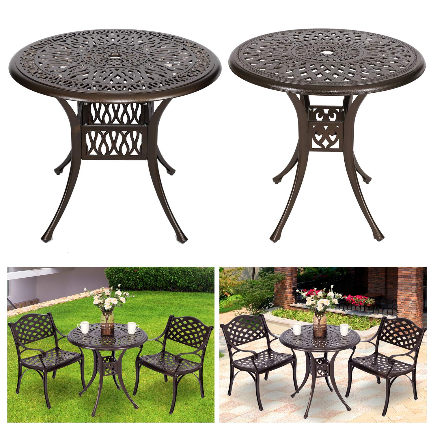 YUSING 3-Piece Outdoor Patio Bistro Set - 35