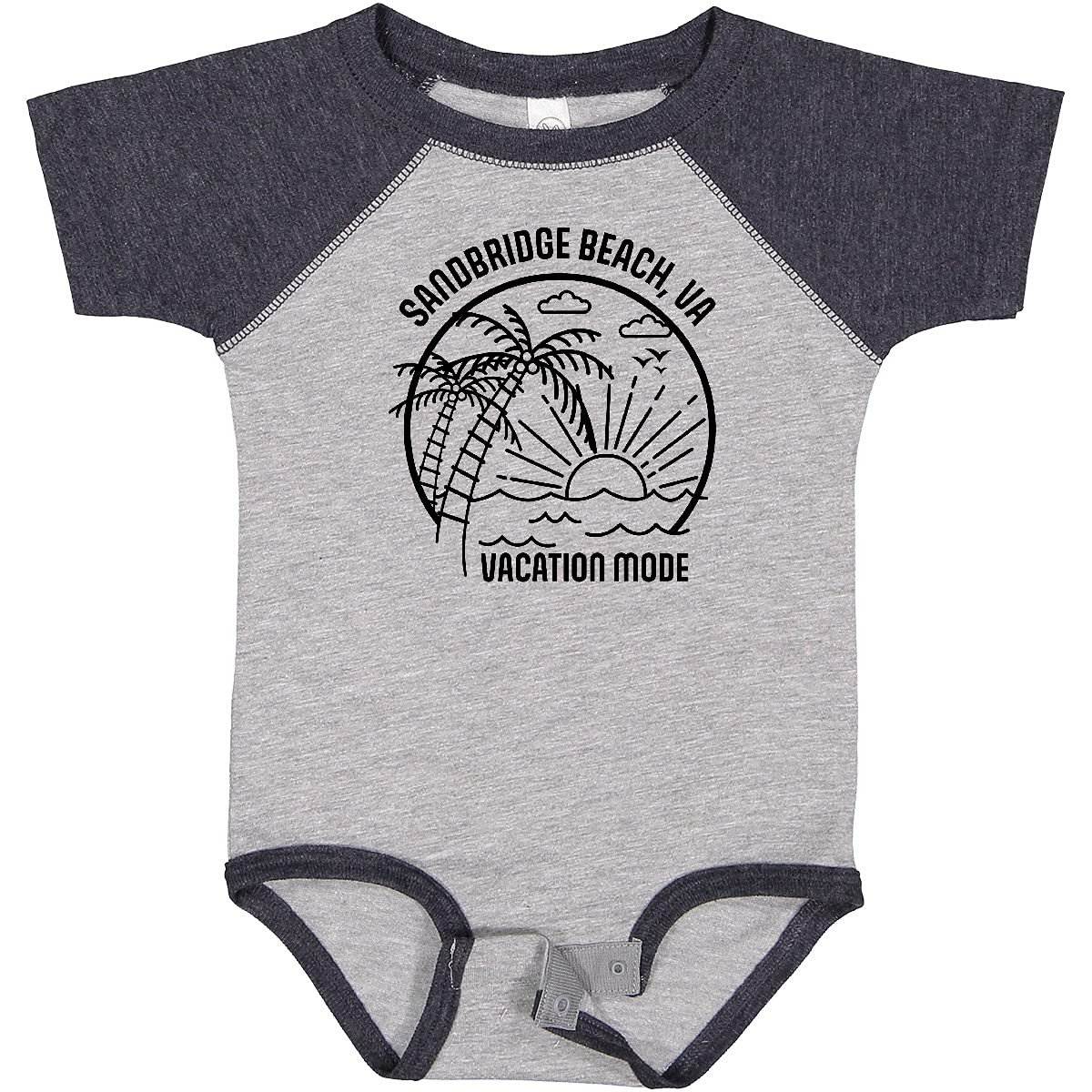 Inktastic Summer Vacation Mode Sandbridge Beach Virginia Baby Bodysuit - Cute Infant Onesie for Beach Trips & Family Vacations