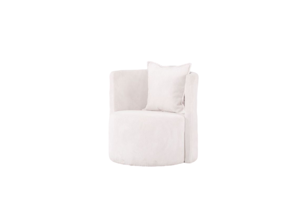 Modern White Accent Chair - Stylish Living Room & Bedroom Decor - Perfect for Reading Nook, Lounge Area & Home Office