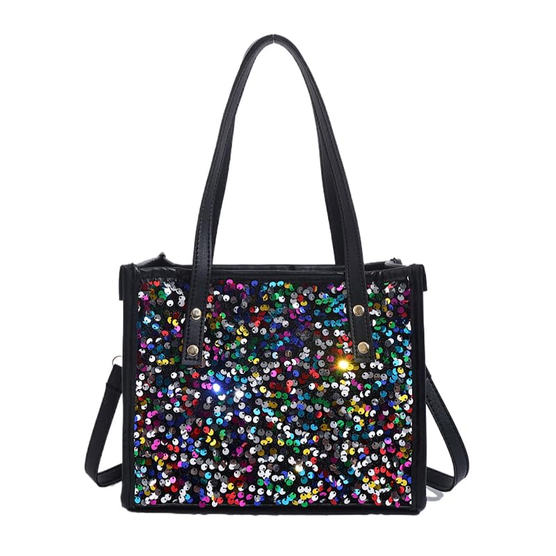 Sparkly Sequin Shoulder Tote Bag for Women - Party & Wedding Purse