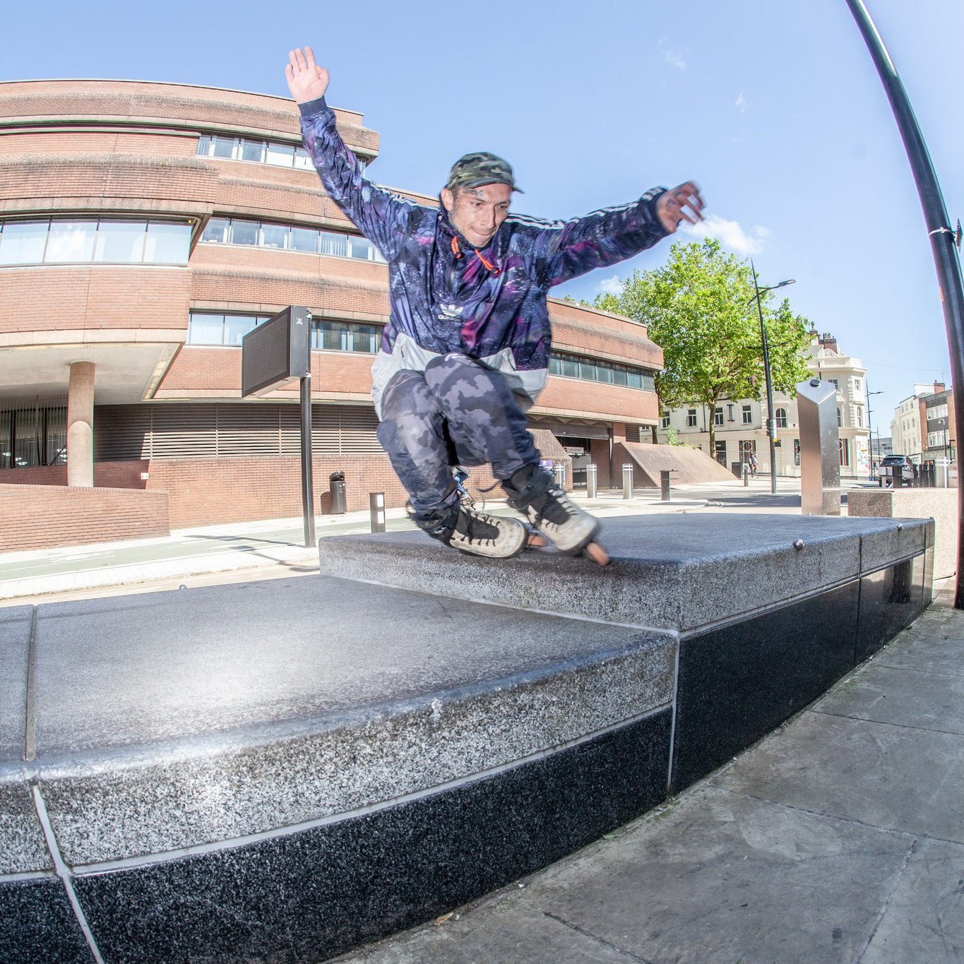 UKBC Just Here To Skate Pink Graphic T-Shirt - Forever Sam Hand Design - Skateboarding & Streetwear Fashion - Perfect for Casual Wear, Skating, and Urban Outfits