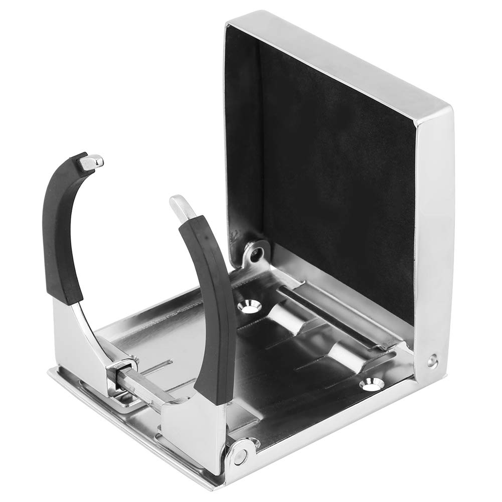 Adjustable Stainless Steel Folding Cup Holder for Boats, Trucks & RVs - Secure Drink Holder for Marine, Camping & Travel Use