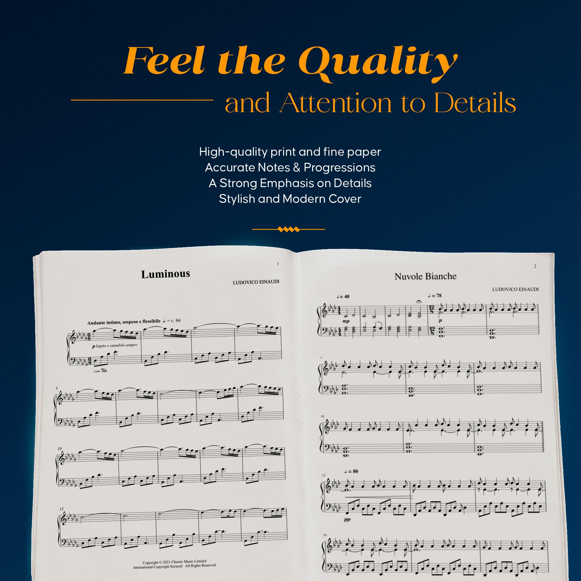Ludovico Einaudi Piano Solo Sheet Music Book - Best Collection for Intermediate to Advanced Pianists | Perfect for Concerts, Recitals & Home Practice