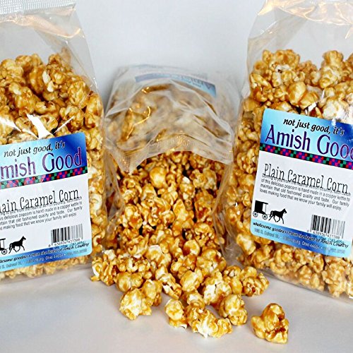 Premium Amish Caramel Popcorn with Real Butter & Coconut Oil - 2 Pack (20 oz Total) - Perfect for Movie Nights, Parties & Gifts
