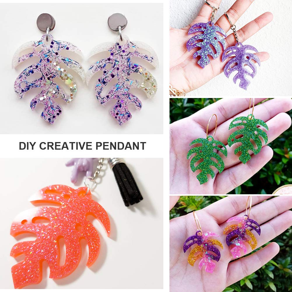 Leaf-Shaped Silicone Earring Molds for Resin Jewelry Making - Medium Size DIY Epoxy Resin Casting Molds for Women's Earrings, Pendants & Crafts - Perfect for Handmade Jewelry, Gifts & Home Decor Projects