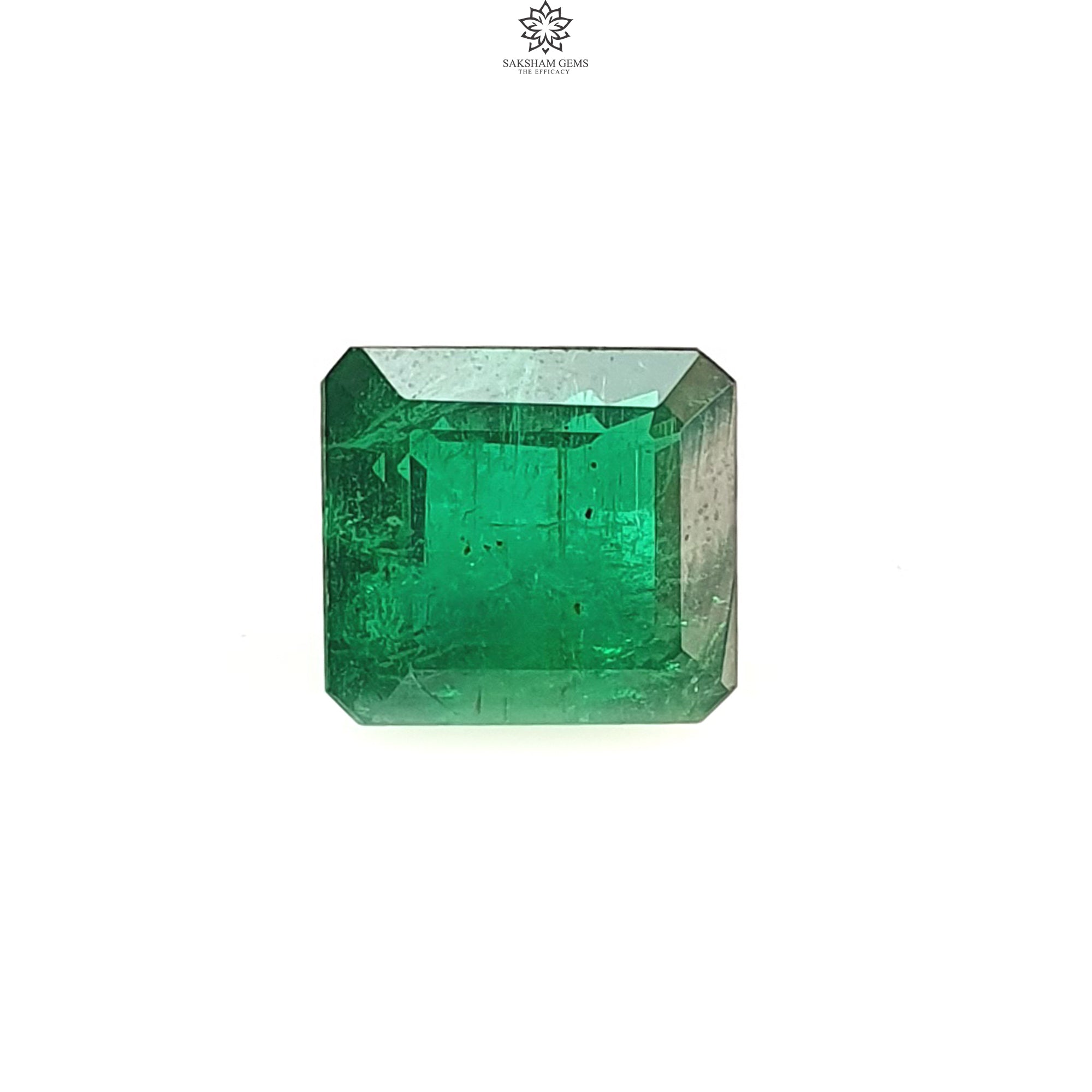 Natural 7.00cts Untreated Green Emerald Gemstone - Square Faceted Cut 10x9mm (1pc) | May Birthstone for Jewelry Making, Engagement Rings & Necklace Pendants
