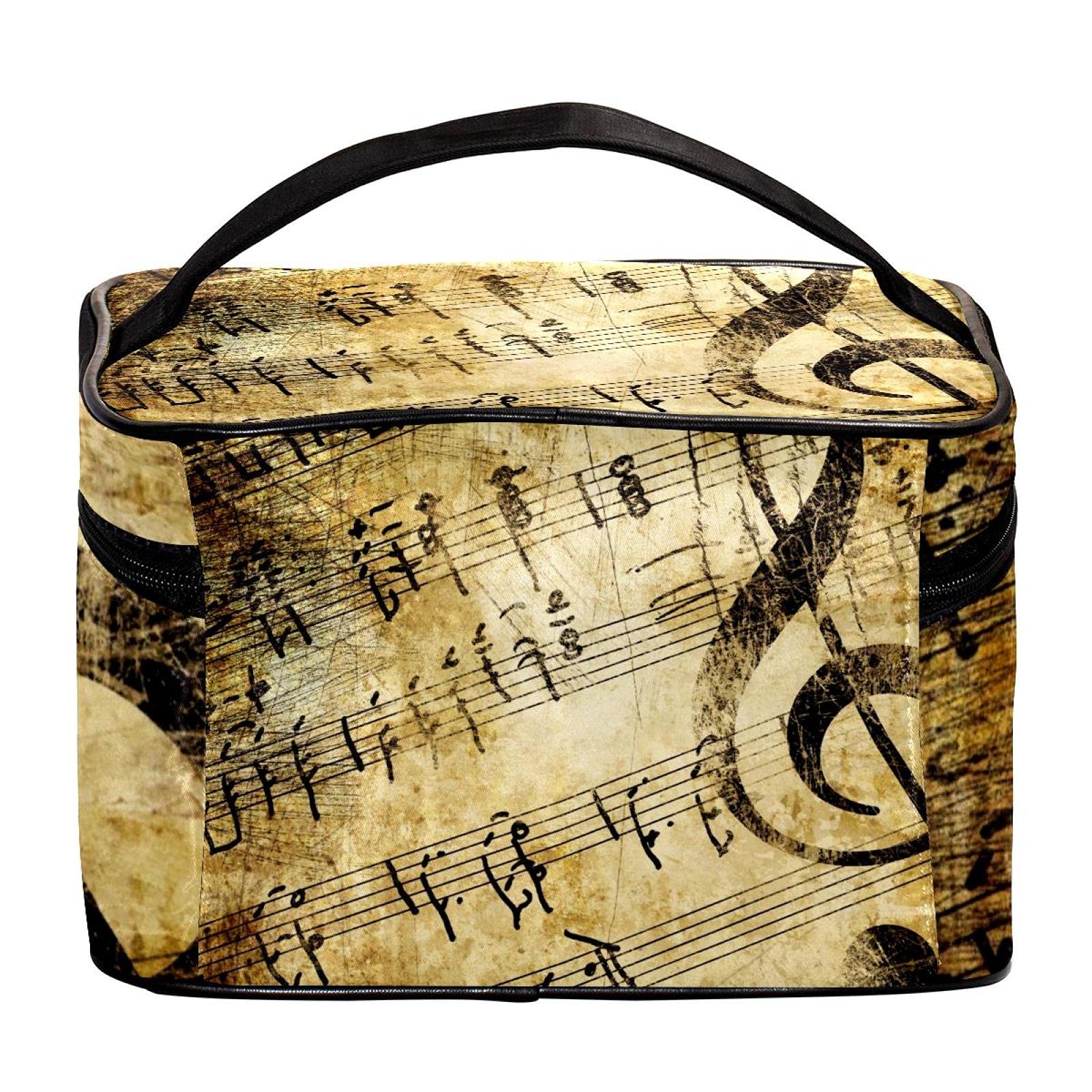 Vintage Music Cosmetic Bag - Large Travel Makeup Organizer for Women | Perfect for Toiletries & Travel Essentials