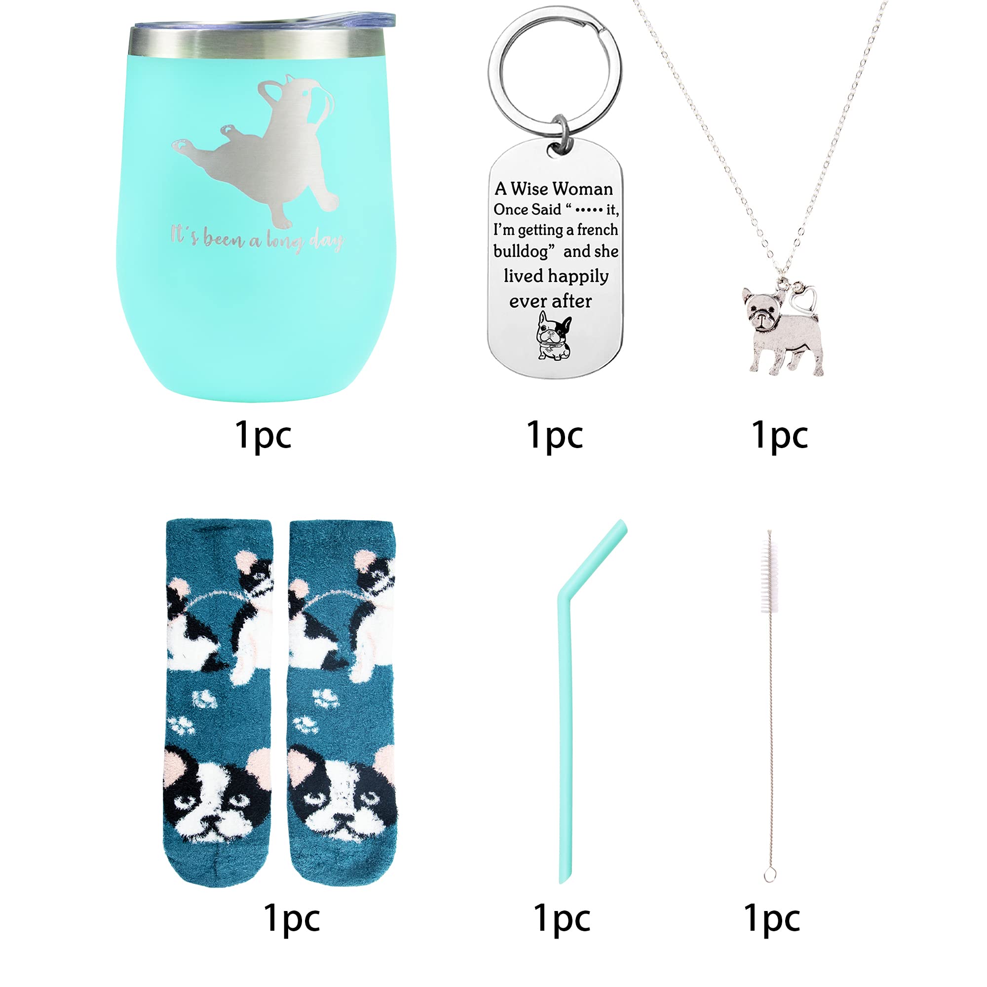 EBE EmmasbyEmma French Bulldog Lover Gifts for Women - Cute Frenchie Tumbler & Yoga Accessories - Perfect for Dog Lovers, Coffee Mornings & Workout Sessions