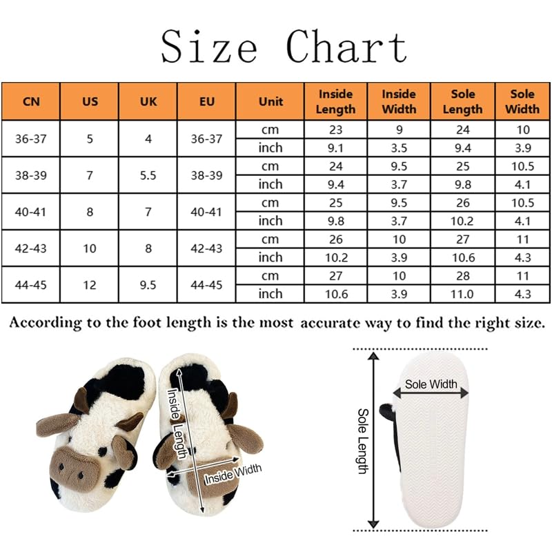 **Soft & Cute Cow Print Slippers for Women - Cartoon Animal House Shoes with Thick Sole - Warm Winter Home Slides for Indoor Comfort & Relaxation**    *(Perfect for cozy lounging, bedtime wear, and keeping feet warm during cold seasons - ideal gift for Christmas, birthdays, or self-care!)*
