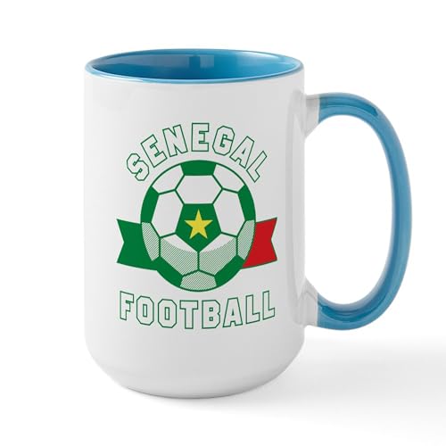 White/Blue Inside - Senegal Football Mugs