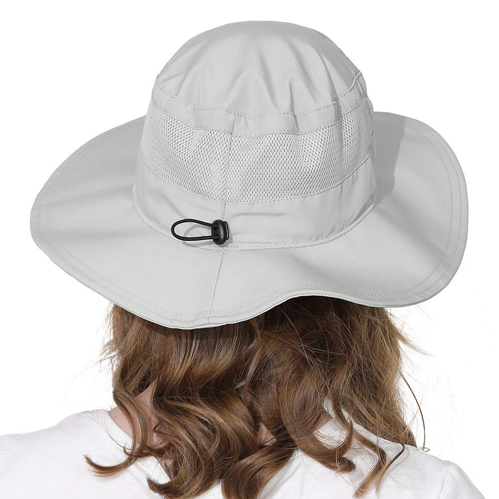 Adjustable Wide Brim Bucket Hat for Women & Men - Lightweight Packable UV Protection Sun Hat for Fishing, Hiking, Cycling, Gardening & Outdoor Activities (Grey) | Perfect for Beach, Travel & Summer Adventures