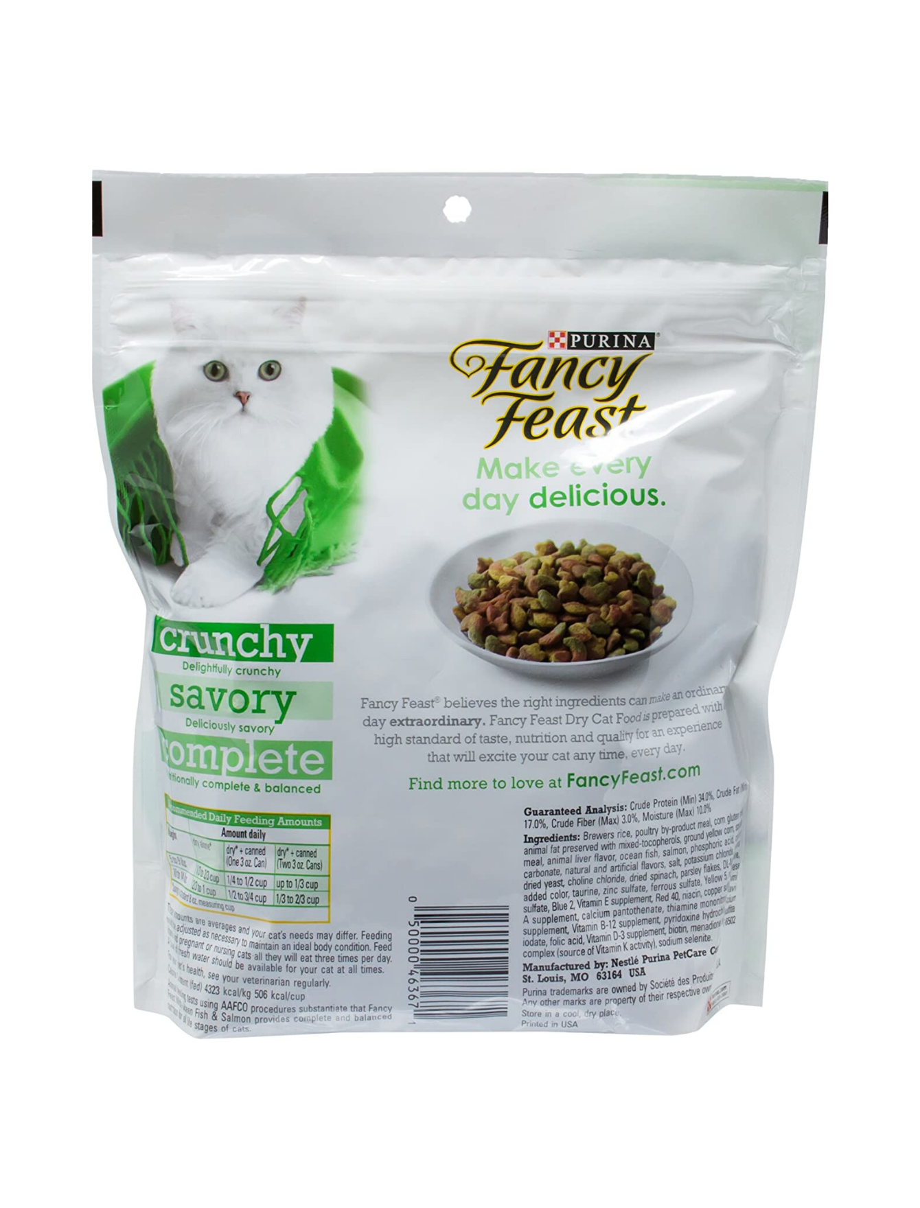 Fancy Feast Ocean Fish & Salmon Dry Cat Food for Adult Cats - 3.5lb & 7lb Bags - High Protein Grain-Free Kibble for Indoor & Outdoor Cats - Perfect for Mealtime & Treats