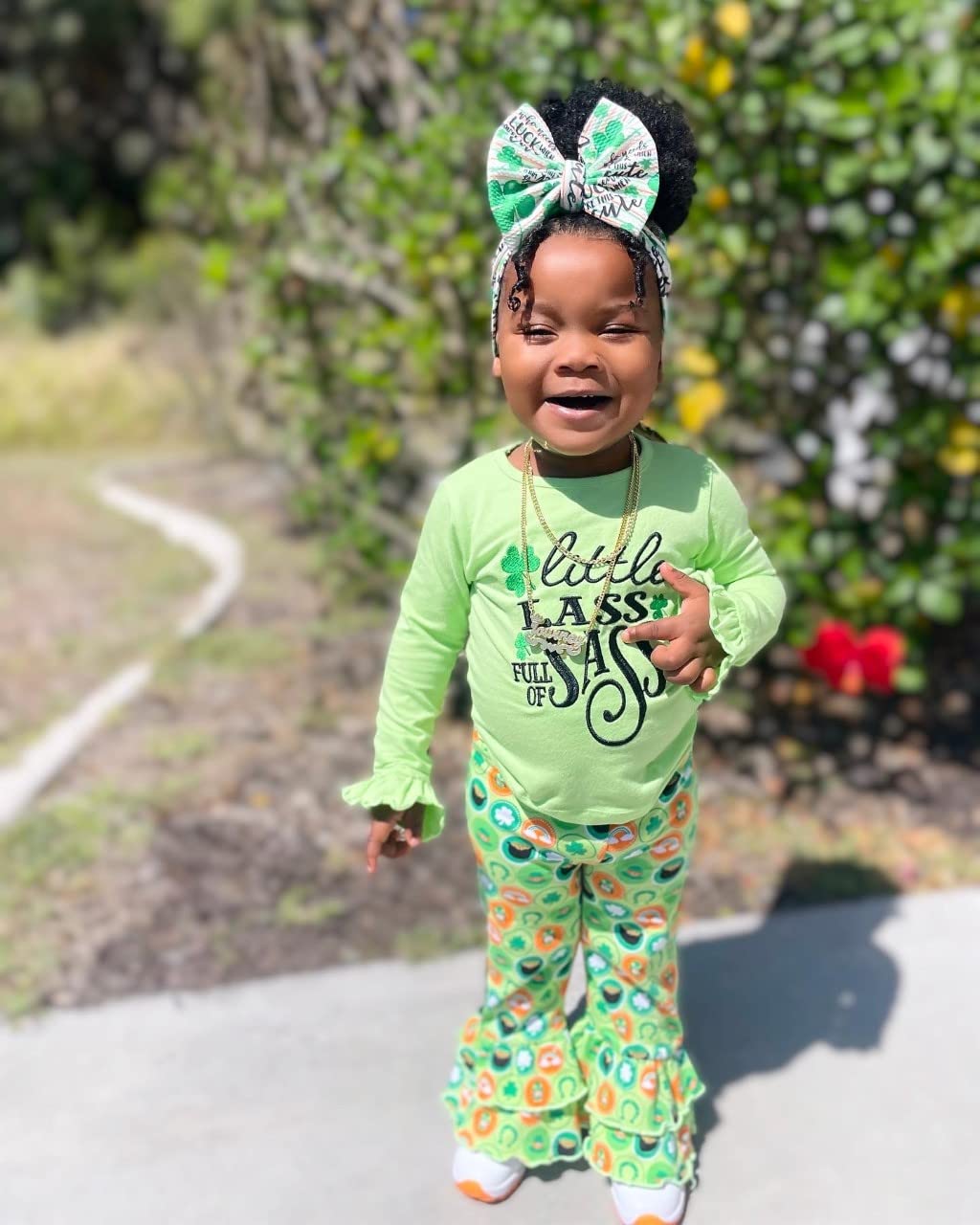 Girls 2-Piece Outfit - Ruffle Leggings & Long Sleeve Shirt for Toddlers | Playtime & Family Photos