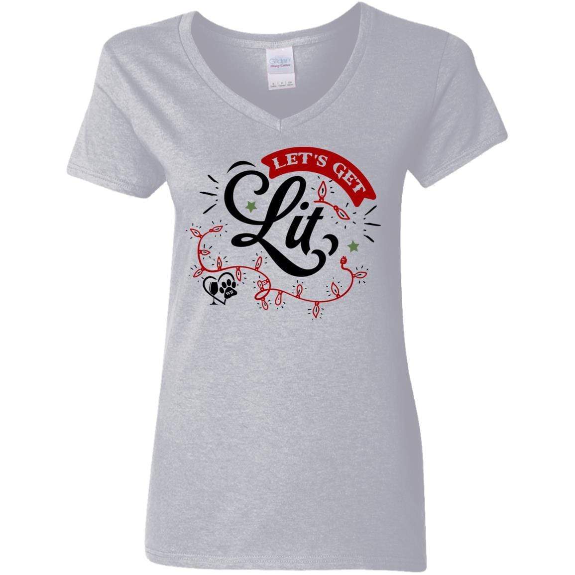 WineyBitches.Co Women's 5.3 oz V-Neck T-Shirt - Soft Cotton Casual Tee for Everyday Wear, Lounge & Outfits