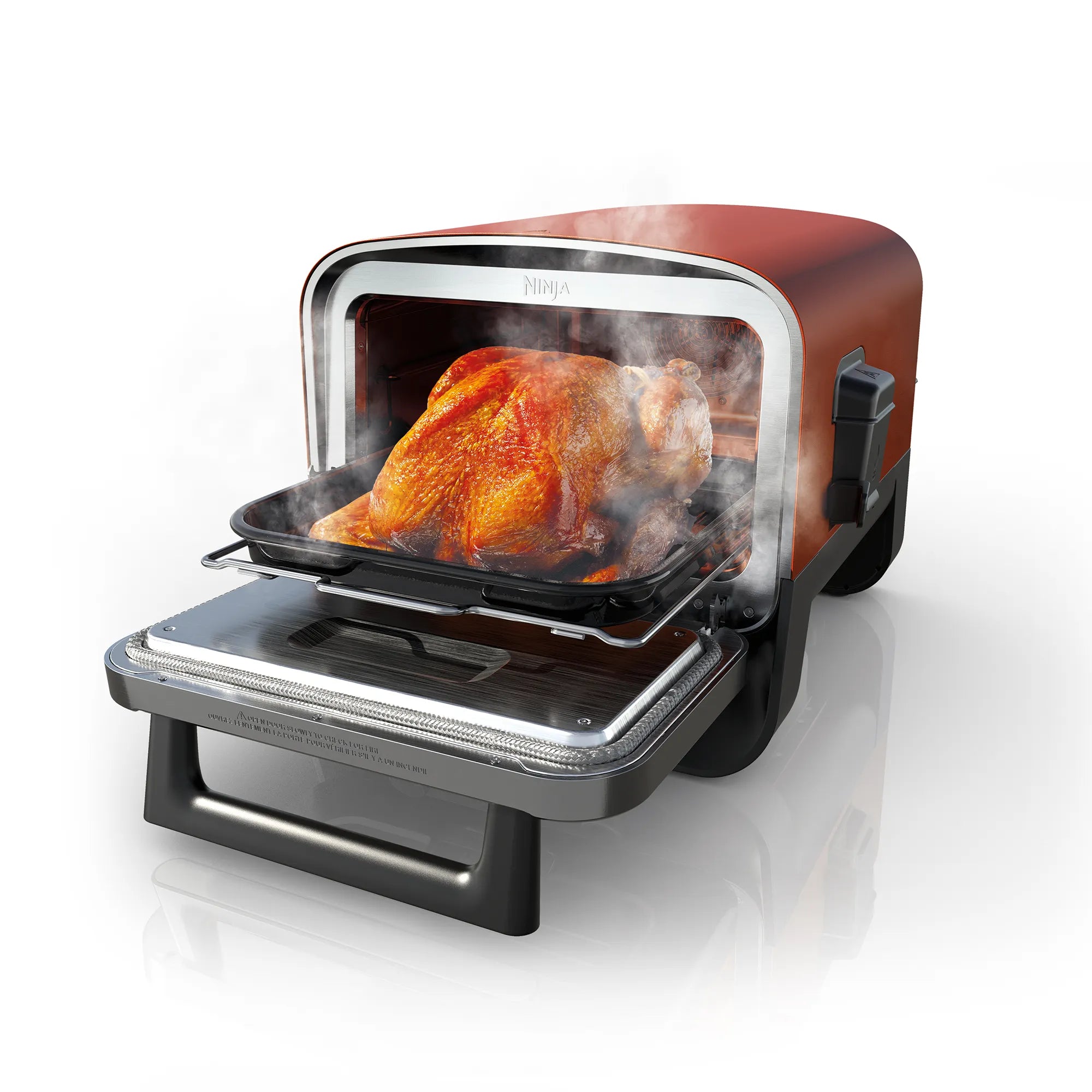 Ninja Woodfire Outdoor Grill & Smoker - Portable BBQ Oven for Backyard, Camping & Tailgating - Perfect for Grilling, Smoking, Baking & Roasting