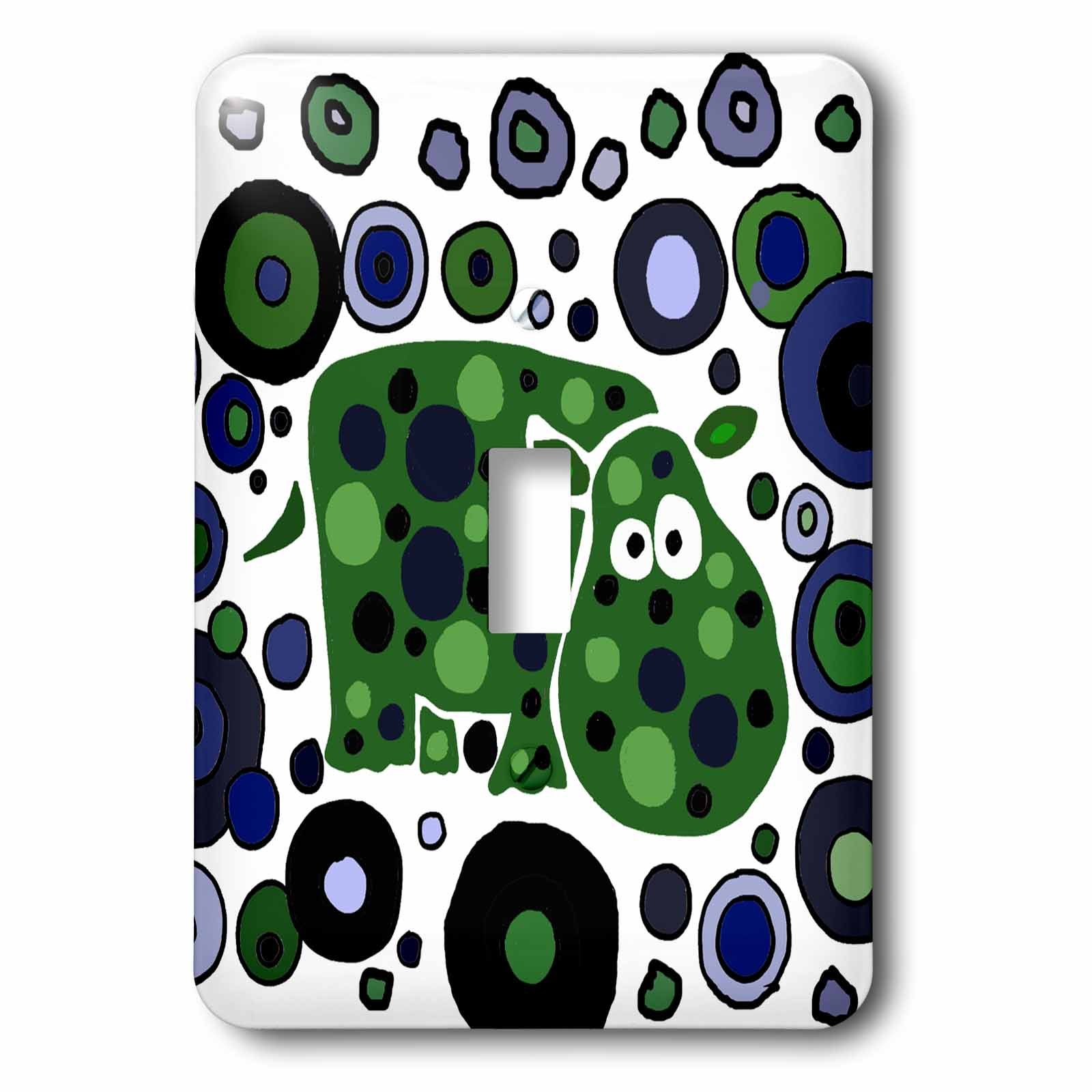Funny Blue Spotted Hippo Light Switch Cover - Whimsical Abstract Art for Home Decor - Perfect for Kids' Rooms, Bathrooms & Unique Wall Accents
