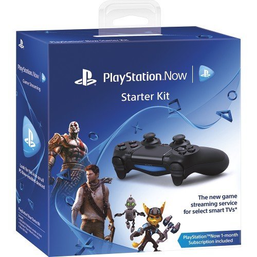 Now Starter Kit Black - Wireless Controller with USB Charging Cable & 1-Month PSN Subscription - Perfect for PlayStation Gaming & Online Multiplayer