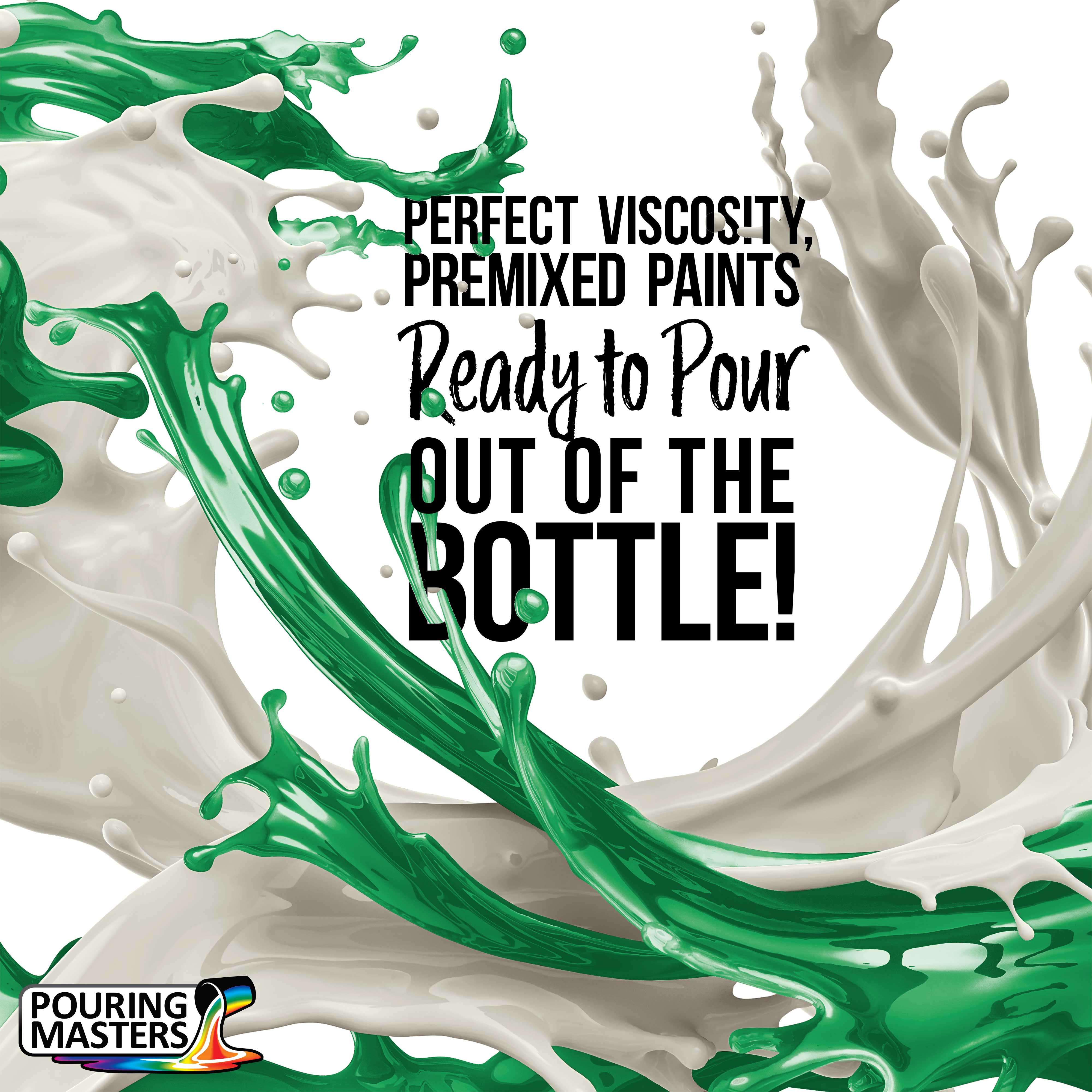 Premium Shamrock Green Acrylic Pouring Paint - 8 oz Pre-Mixed Water-Based Art Paint for Canvas, Wood, Paper, Crafts, Tile & Rocks | Perfect for Fluid Art, DIY Home Decor & Creative Projects