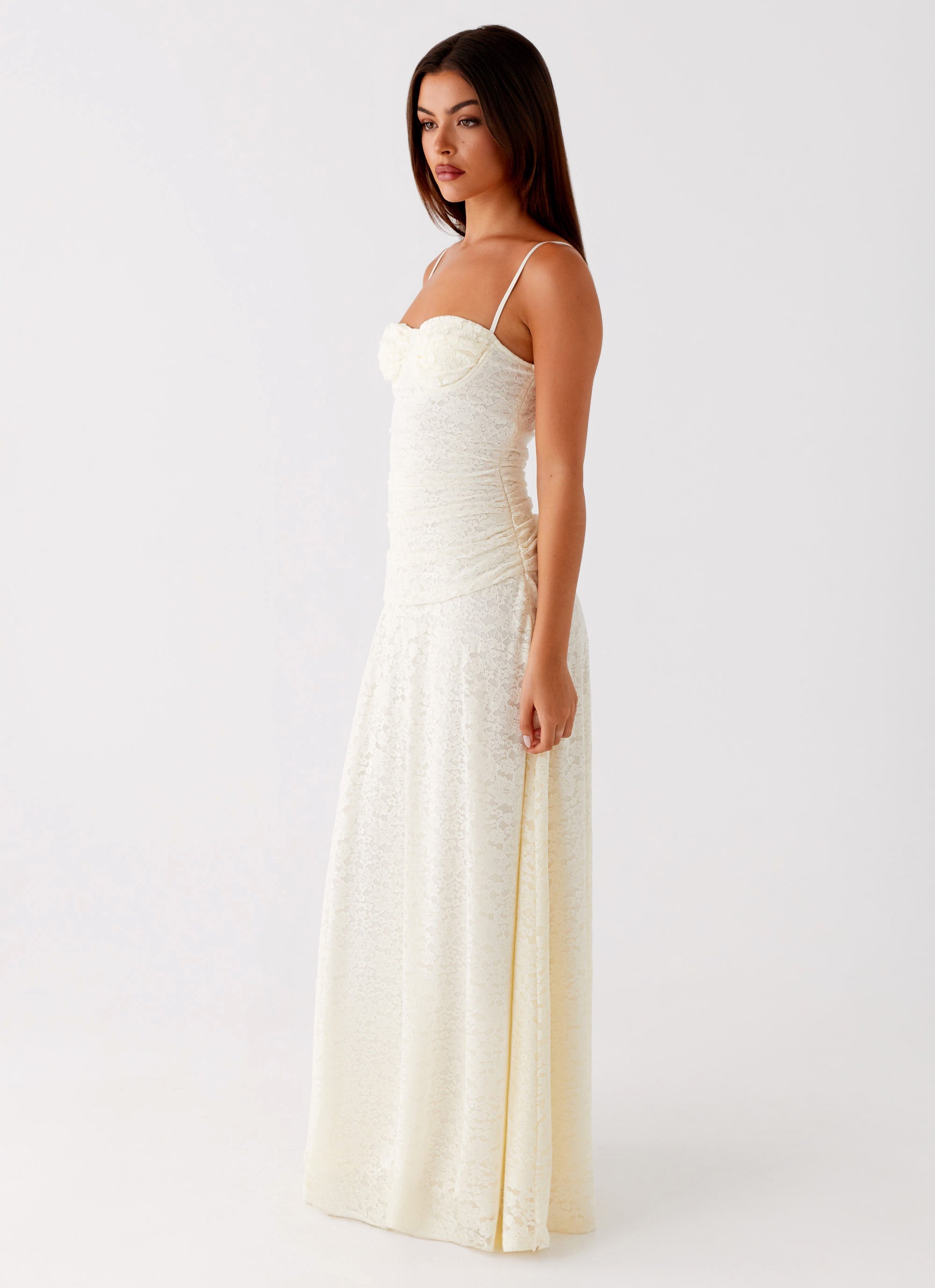 Elsa Maxi Dress Ivory - Elegant Long Flowy Summer Dress for Women, Perfect for Beach, Wedding & Party Occasions