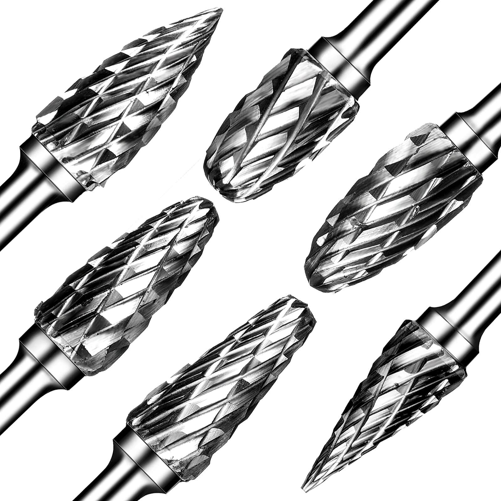 10-Piece Tungsten Carbide Burr Set - 1/8