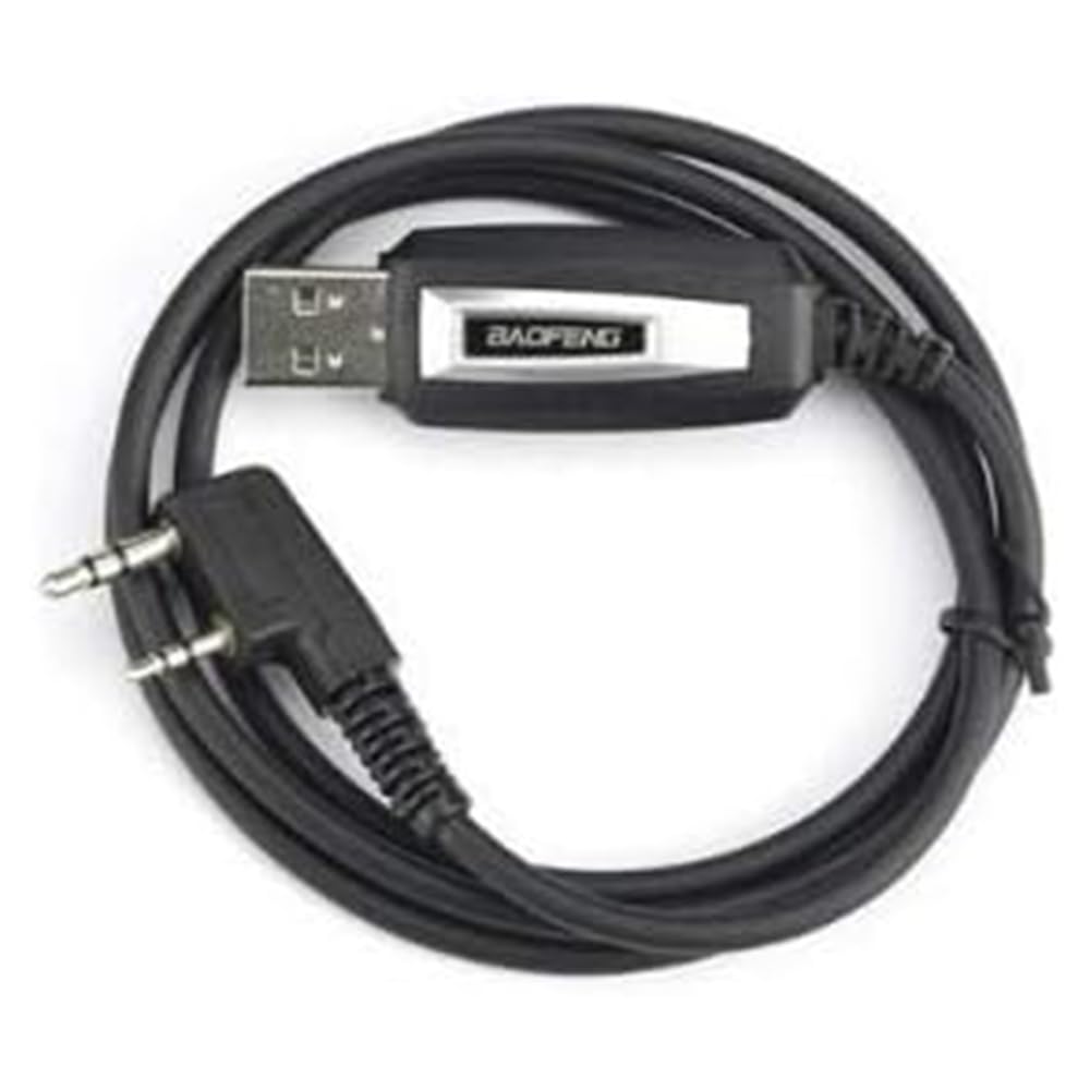 BaoFeng Programming Cable for UV-5R/5RA/5R Plus/5RE, UV3R Plus, BF-888S, 5R EX, 5RX3, GA-2S - Firmware Update & Radio Programming Accessory for Ham Radio Enthusiasts