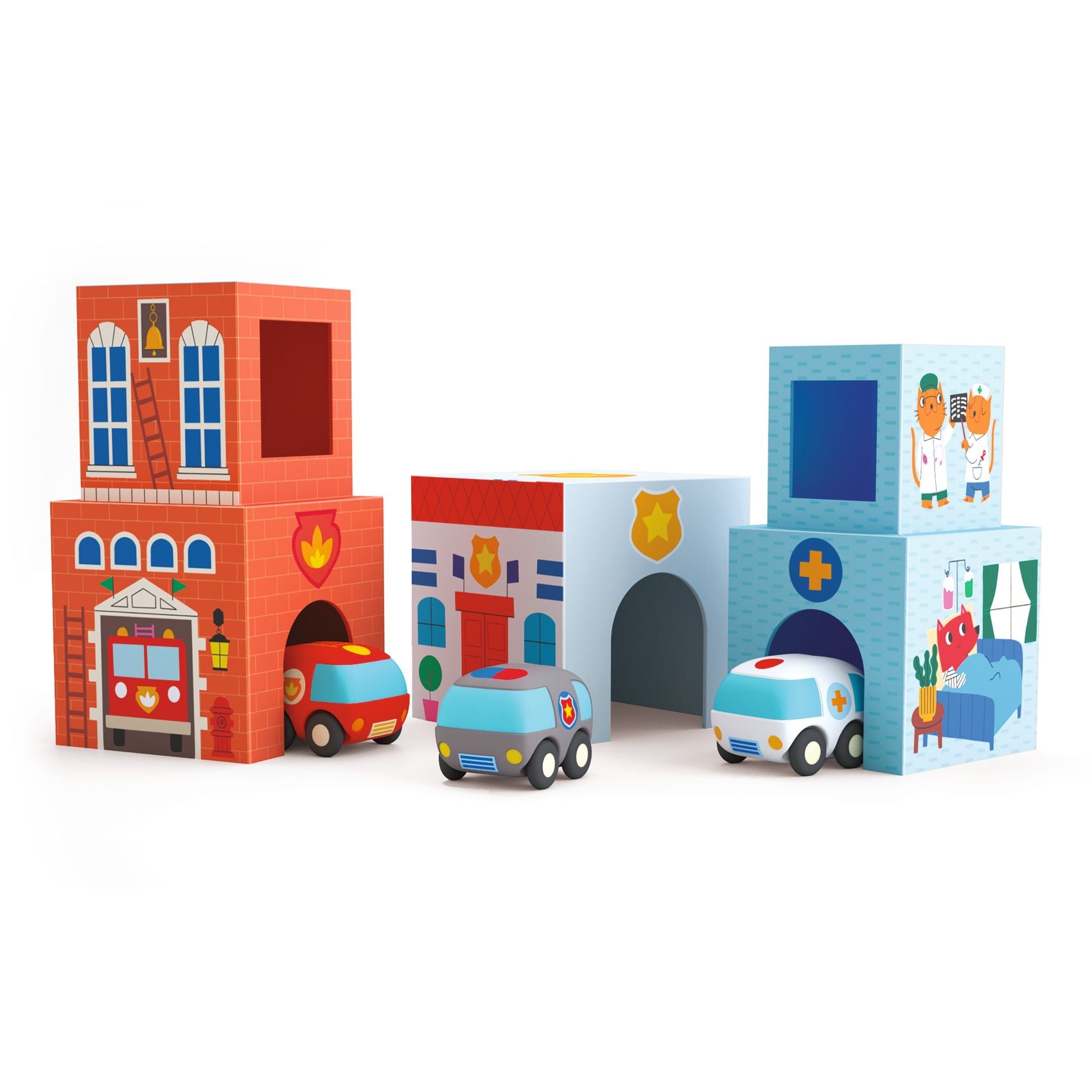 Topani Stacking Cubes for Kids - Wooden Building Blocks for Toddlers - Educational Toys for Preschool Learning & Creative Play - Perfect for Home, Classroom & Daycare Activities