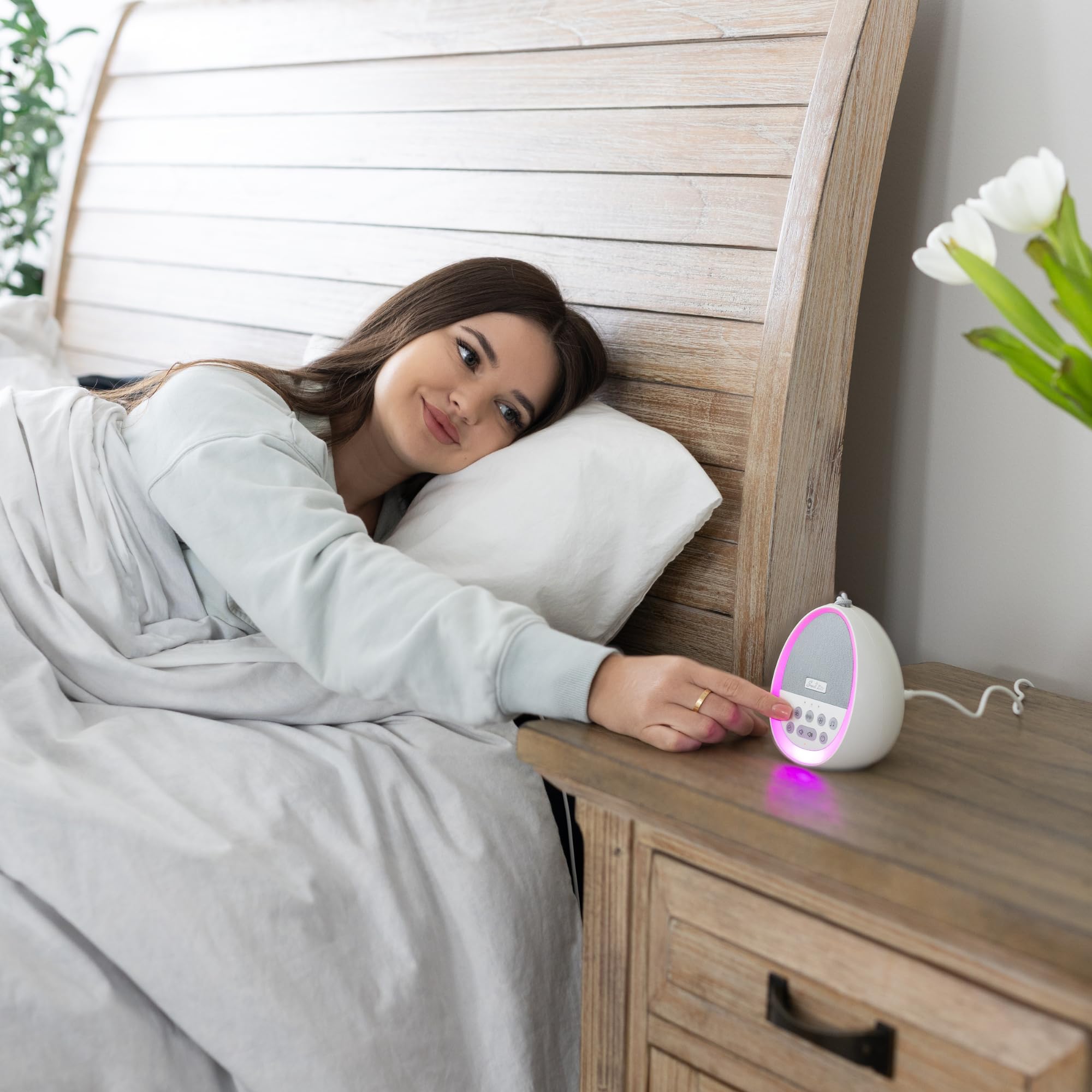 Sweet Zzz White Noise Machine for Adults & Babies - 29 Soothing Natural Sounds (Rain, Ocean Waves, Lullabies) Portable Sleep Aid with Night Light - Perfect for Nursery, Office, Travel & Meditation