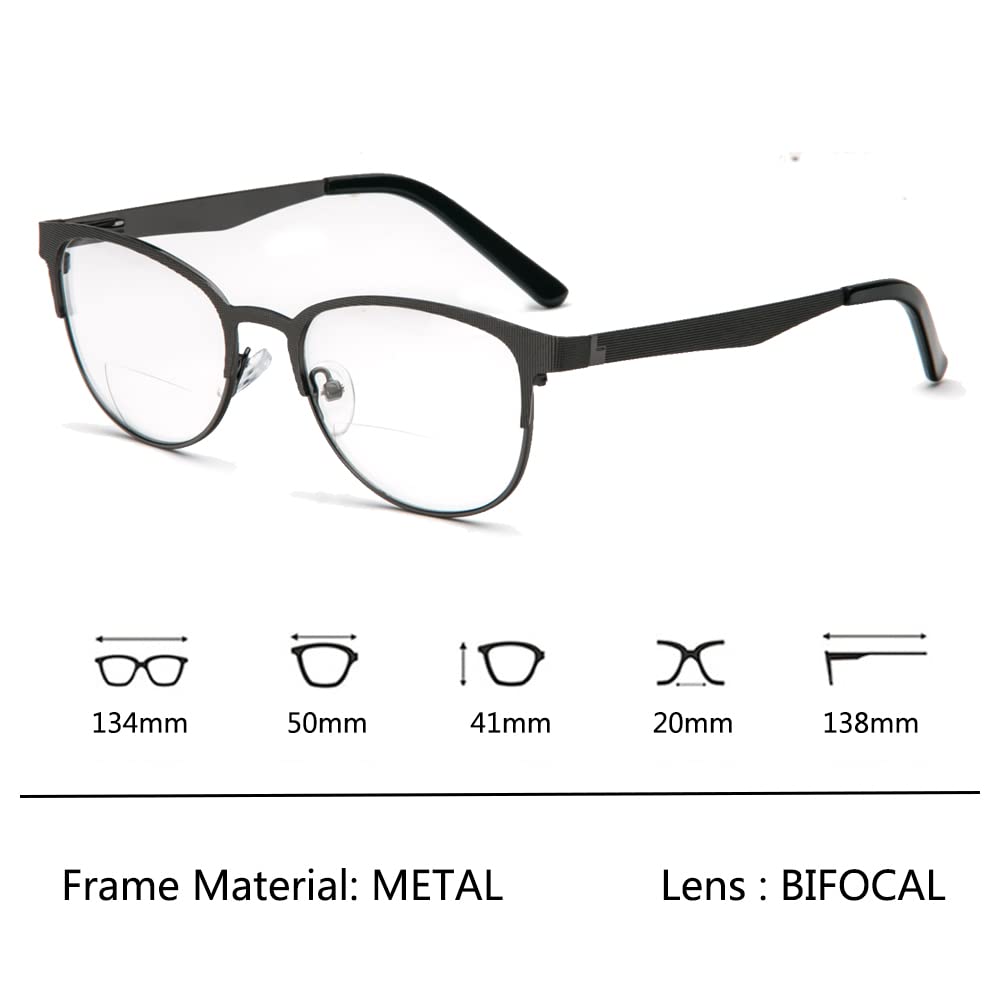 MMOWW Bifocal Reading Glasses for Women - Blue Light Blocking, Purple Frame (1.00) for Work & Screen Time