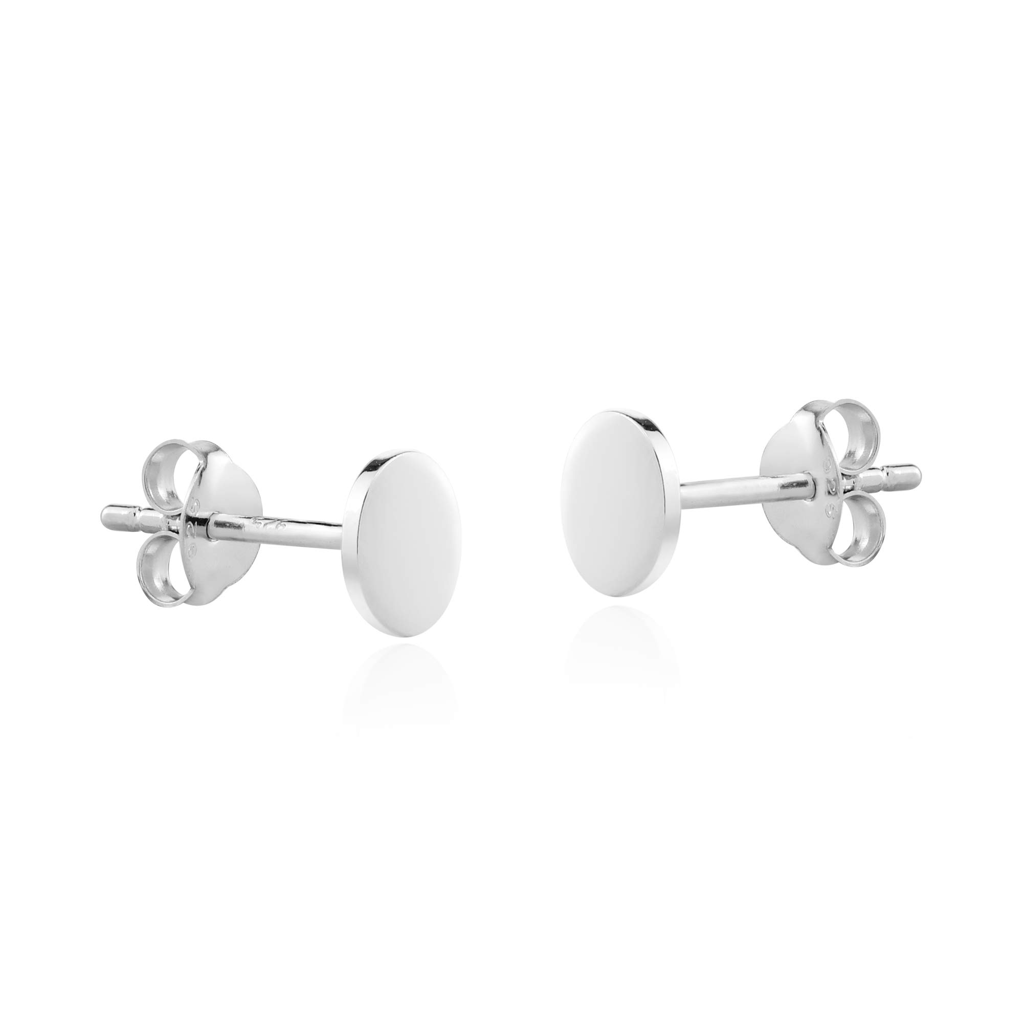 AeraVida Simple and Stylish Round Sterling Silver Stud Earrings for Women - Dainty 925 Silver Jewelry Gift for Daughter, Girlfriend, Wife | Perfect for Everyday Wear, Office, Date Night & Special Occasions