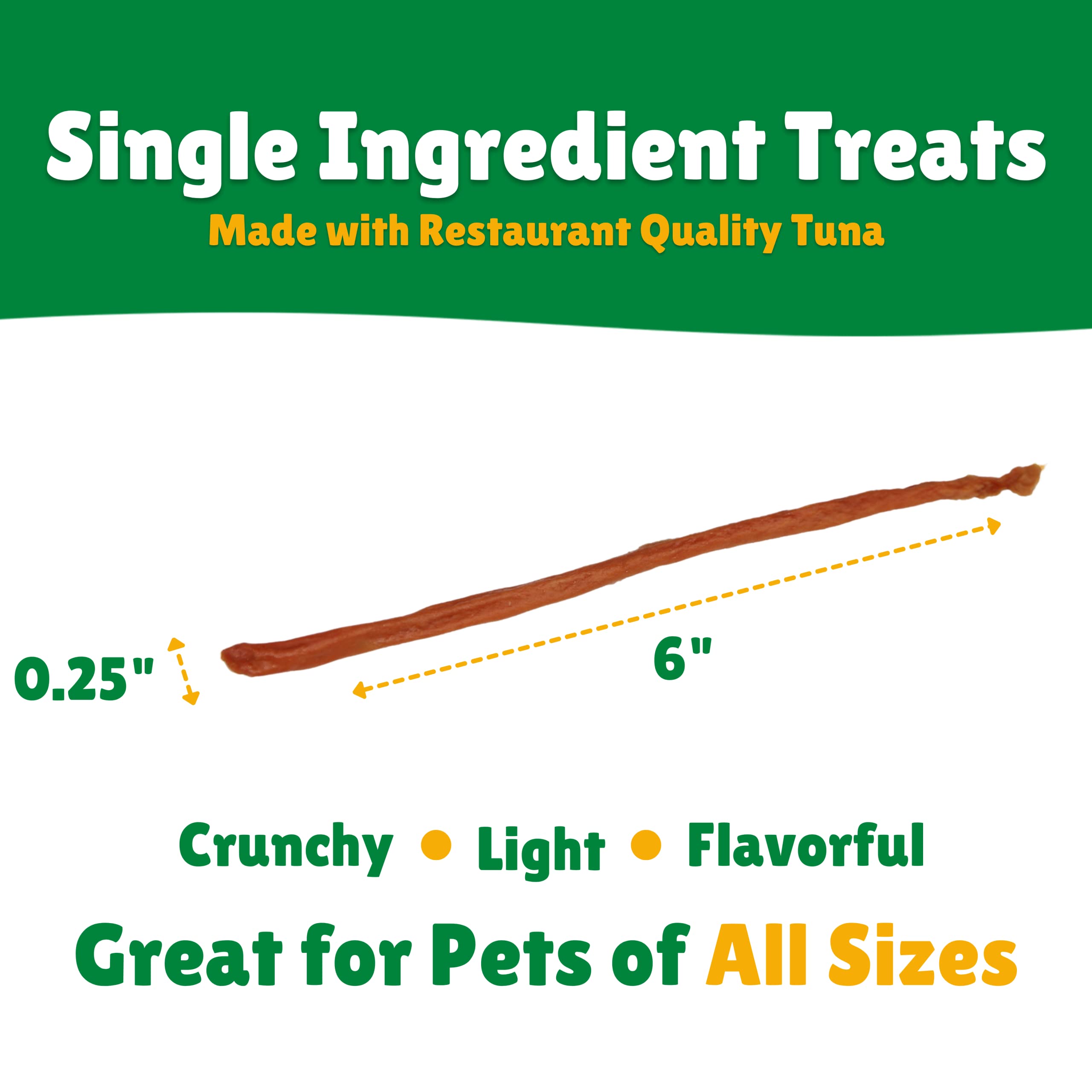 Premium All-Natural Tuna Jerky Straws for Dogs & Cats – Single Ingredient, High in Omega-3, Grain-Free Pet Training Treats (13 oz) – Perfect for Reward Snacks, Dental Health & Outdoor Adventures