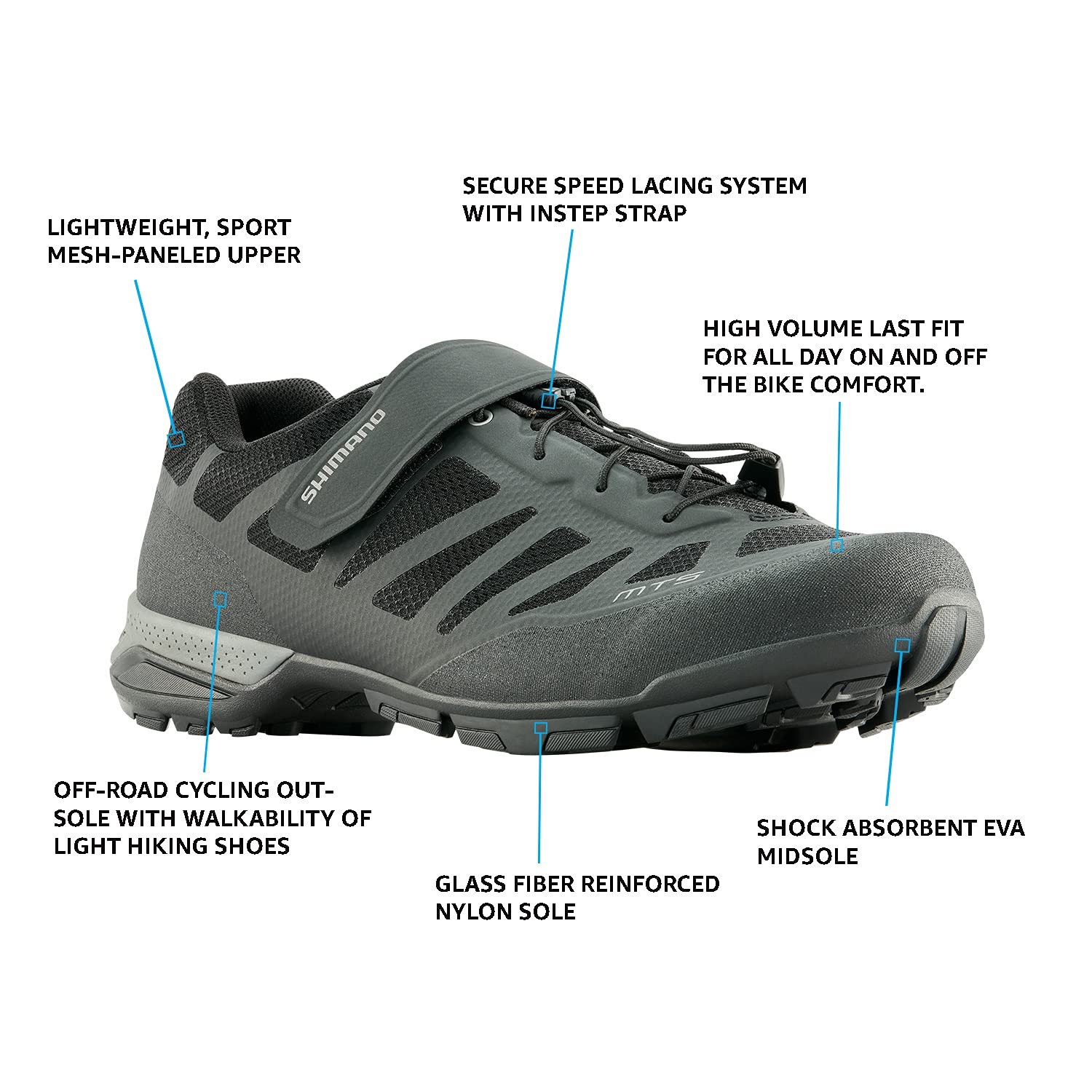 Shimano Men's Bicycle Pedals - Durable Platform Bike Parts for Mountain & Road Cycling - Perfect for Commuting, Touring & Off-Road Adventures