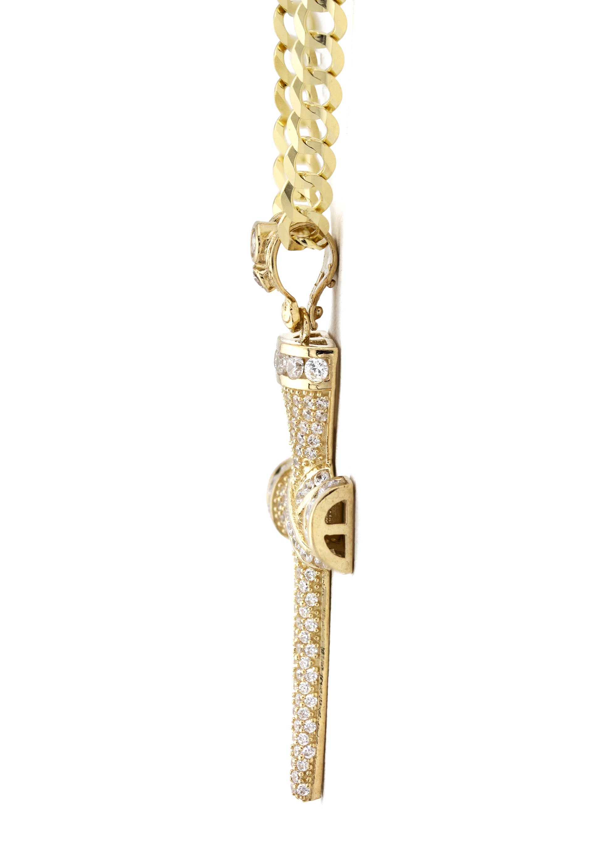 10K Yellow Gold Cross Necklace for Women & Men - Small 15g & Large 21g - Elegant Religious Jewelry Gift for Baptism, Confirmation, Wedding & Everyday Wear