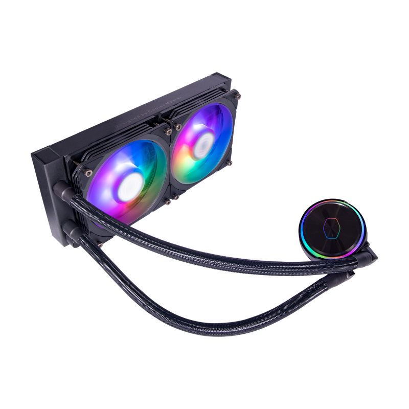 Cooler Master MLY-D24M-A23PZ-R1 MasterLiquid PL240 Flux ARGB Liquid CPU Cooler - 240mm Radiator, Dual Chamber Pump, RGB Lighting, 5-Year Warranty - Perfect for Gaming PCs, Workstations, and High-Performance Cooling