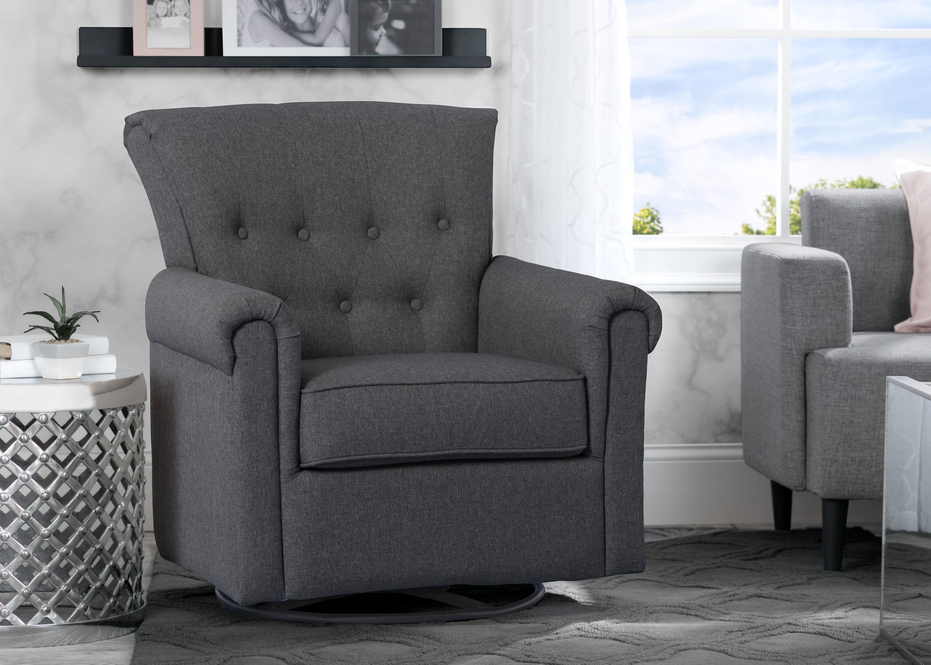 Harper Nursery Glider Swivel Rocker Chair - Comfortable Baby Rocking Chair for Nursing, Feeding & Relaxing - Perfect for Nurseries, Bedrooms & Living Rooms