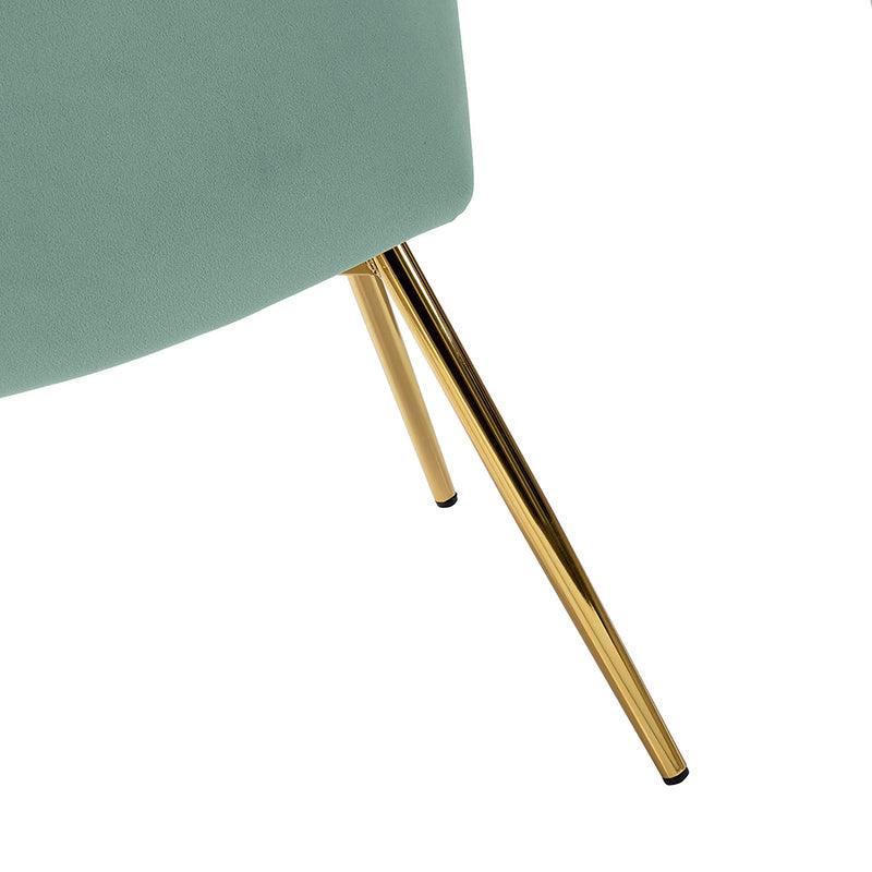 Modern Dining Chairs Set of 4 - Mid Century Metal Leg Side Chairs for Kitchen, Dining Room & Office - Aruna Contemporary Upholstered Seating