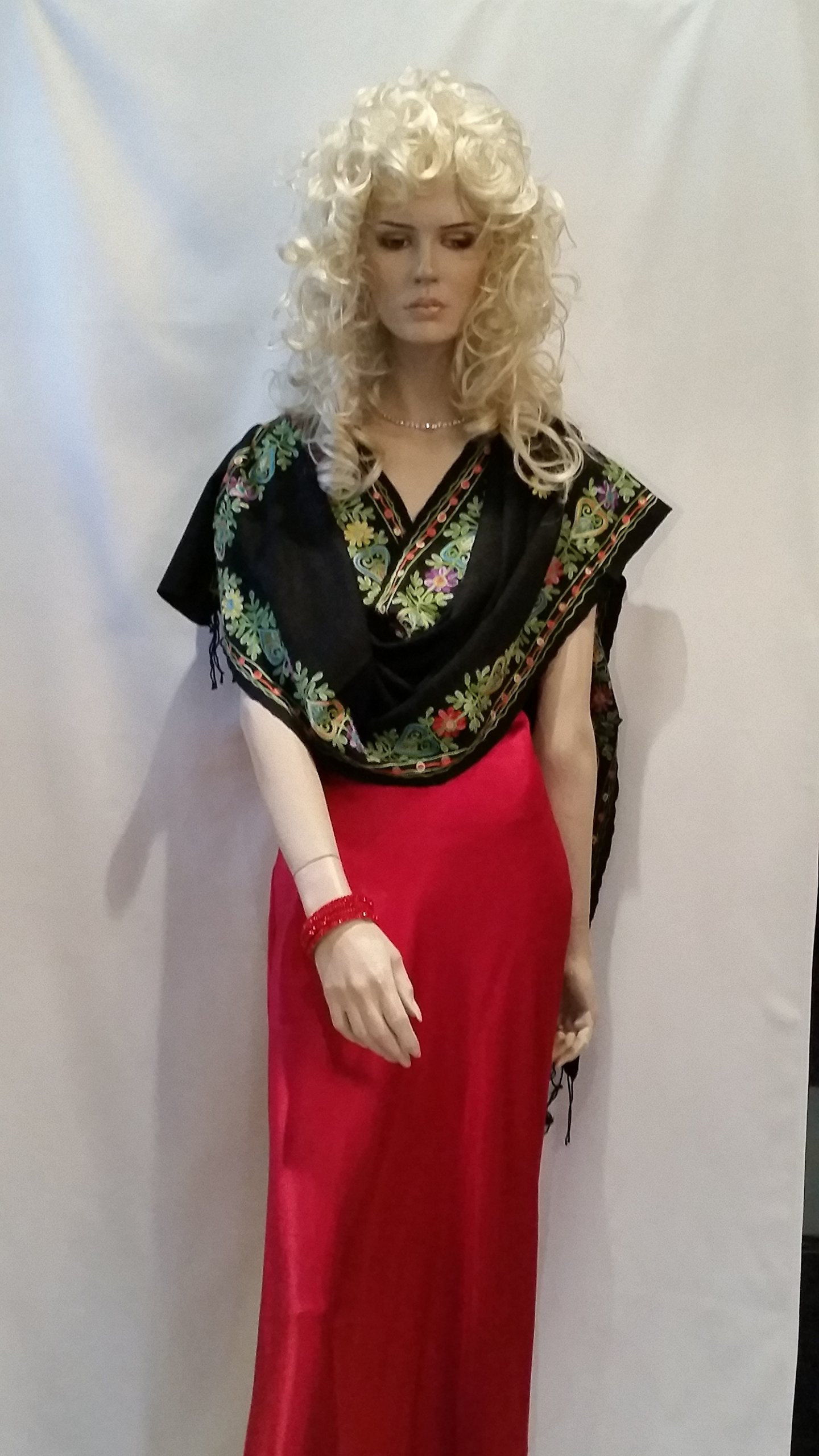 Luxury Pashmina Stole Scarf with Handmade Crewel Embroidery - Soft Cashmere Wool Wrap for Women - Perfect for Weddings, Parties & Winter Fashion