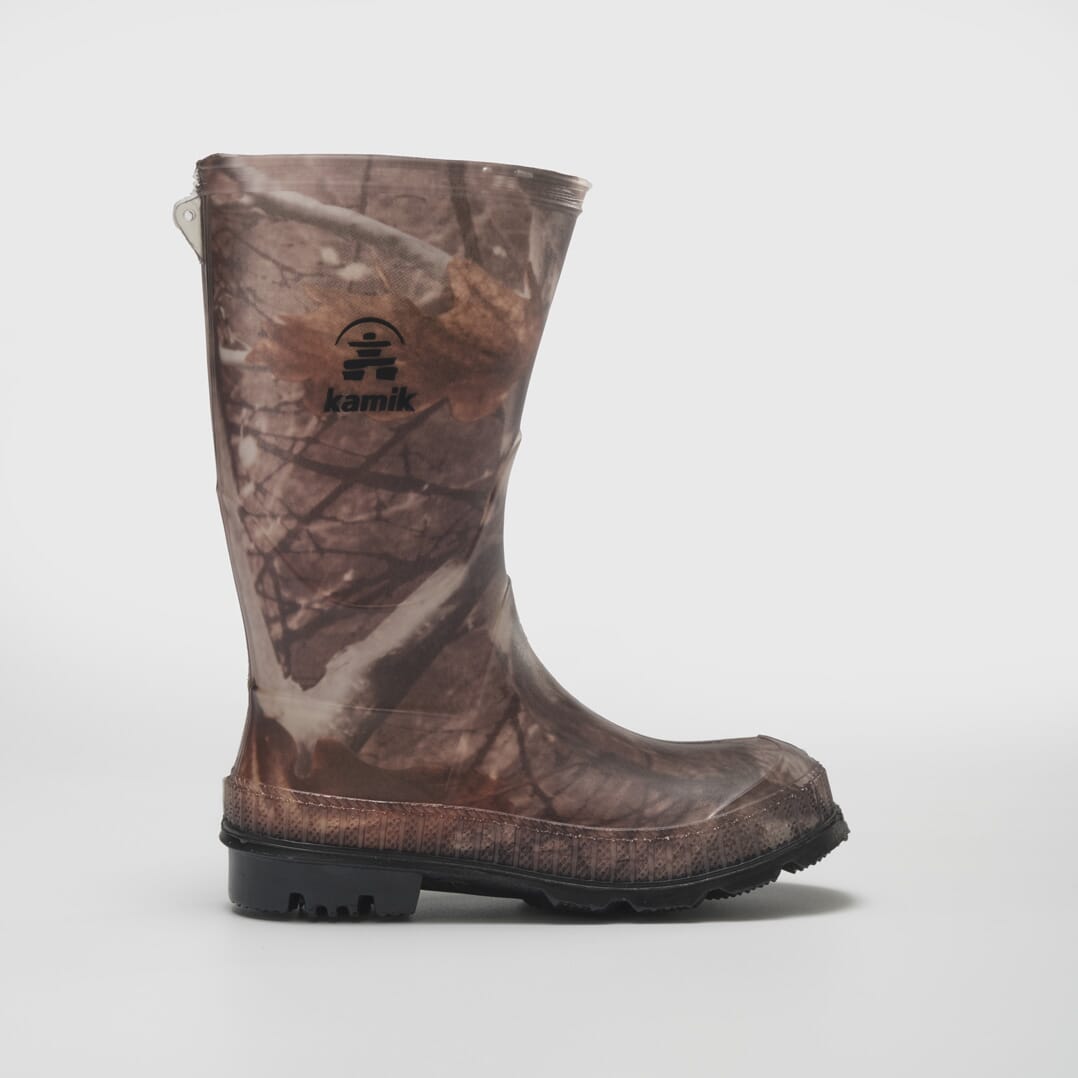 Stomp Camo Kids' Rain Boots - Waterproof & Durable for Outdoor Play, Puddle Jumping & Gardening - Boys & Girls Non-Slip Rubber Boots
