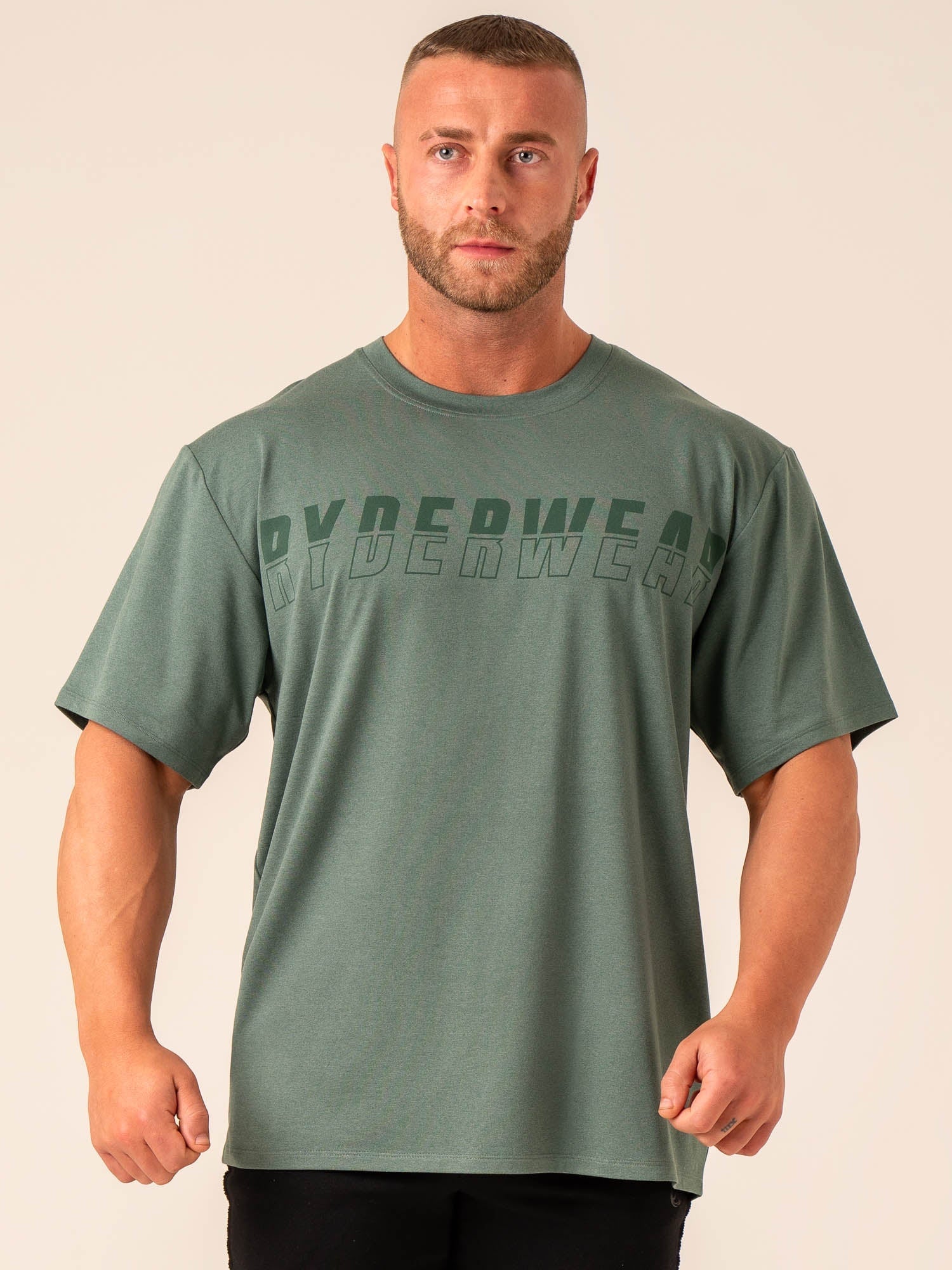 Soft Tech Oversized T-Shirt for Women - Fern Green Marl | Comfortable & Stylish Loungewear for Casual Outings & Relaxation at Home
