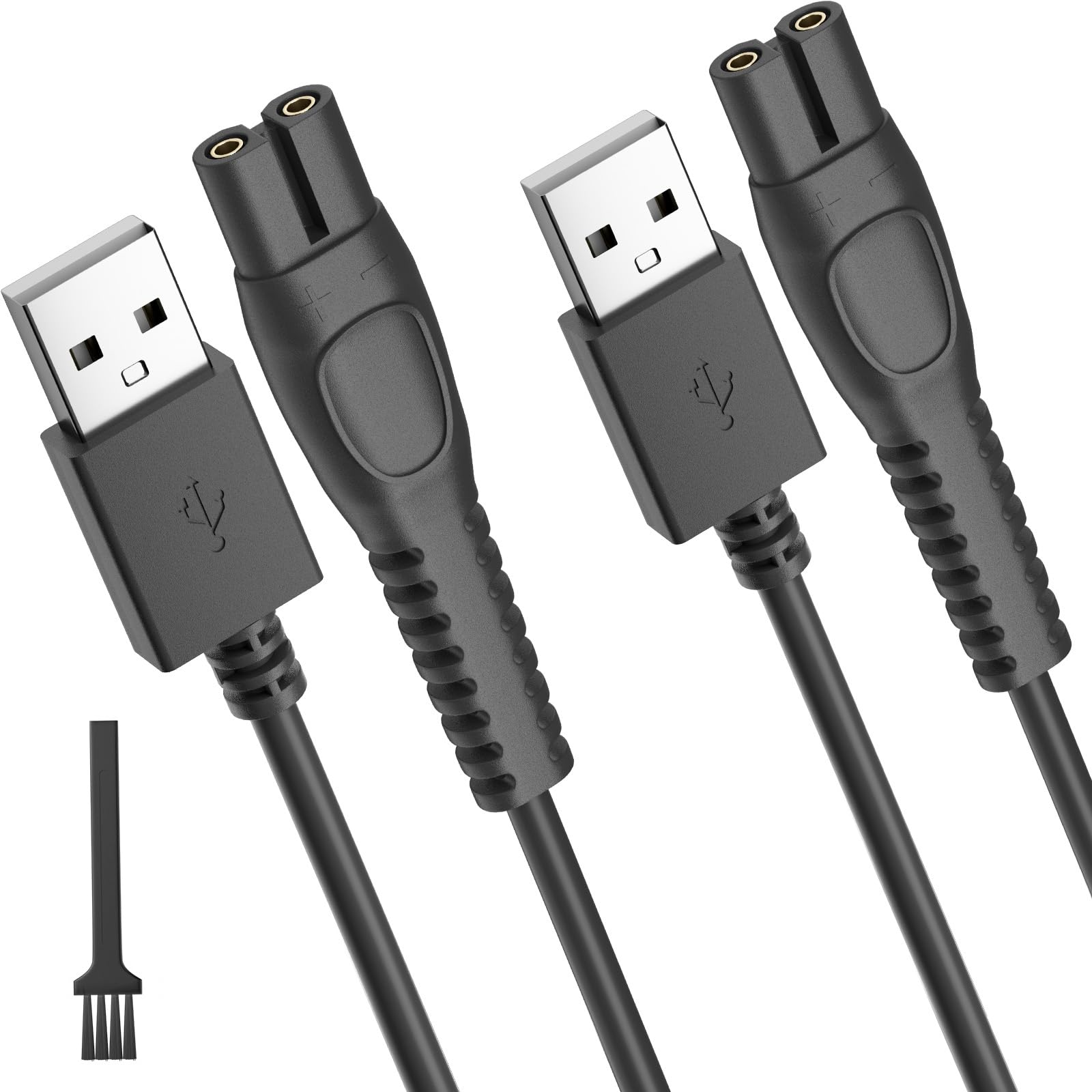 Original Philips One Blade QP2724 Replacement Charger Cord - Compatible with Philips Norelco One Blade 360, QP1924, QP2834, MG5910, Shaver 3600, 3900 & Beard Trimmer - 5V USB Charging Cable (2-Pack) - Perfect for Travel & Home Use
