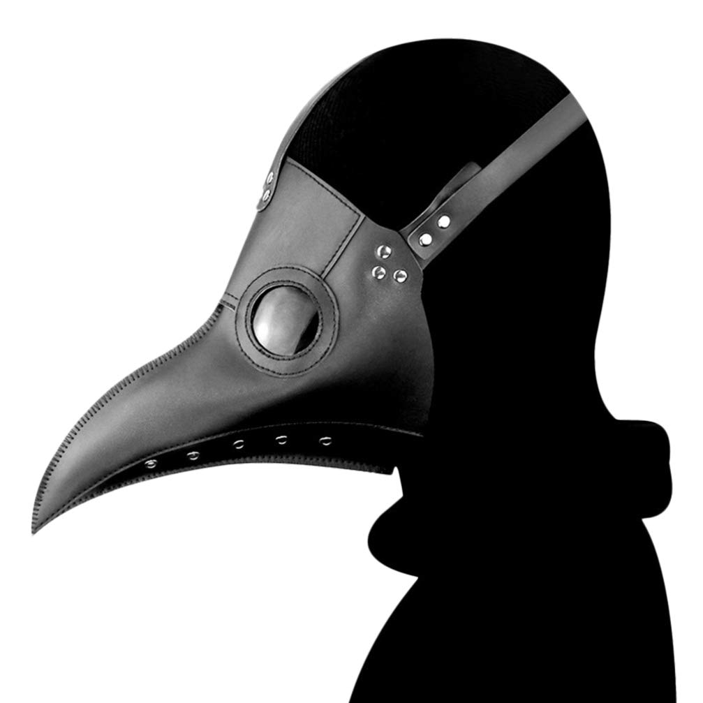Steampunk Bird Beak Doctor Mask - Black Plague Costume Mask for Halloween, Cosplay & Masquerade Parties | Vintage Gothic Accessory for LARP, Renaissance Fairs & Themed Events