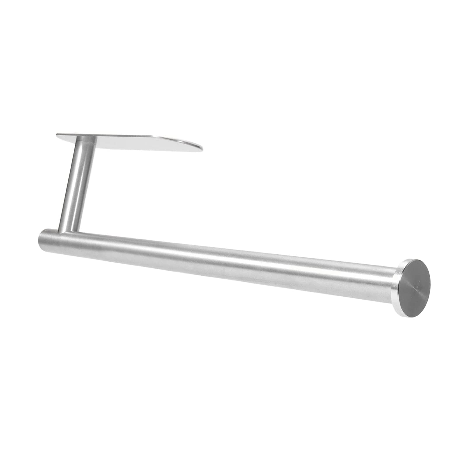Stainless Steel Under Cabinet Paper Towel Holder - Wall Mount Kitchen Towel Rack with Self-Adhesive, SUS304 Black (1 Pack) - Perfect for Kitchen, Bathroom & Office Organization