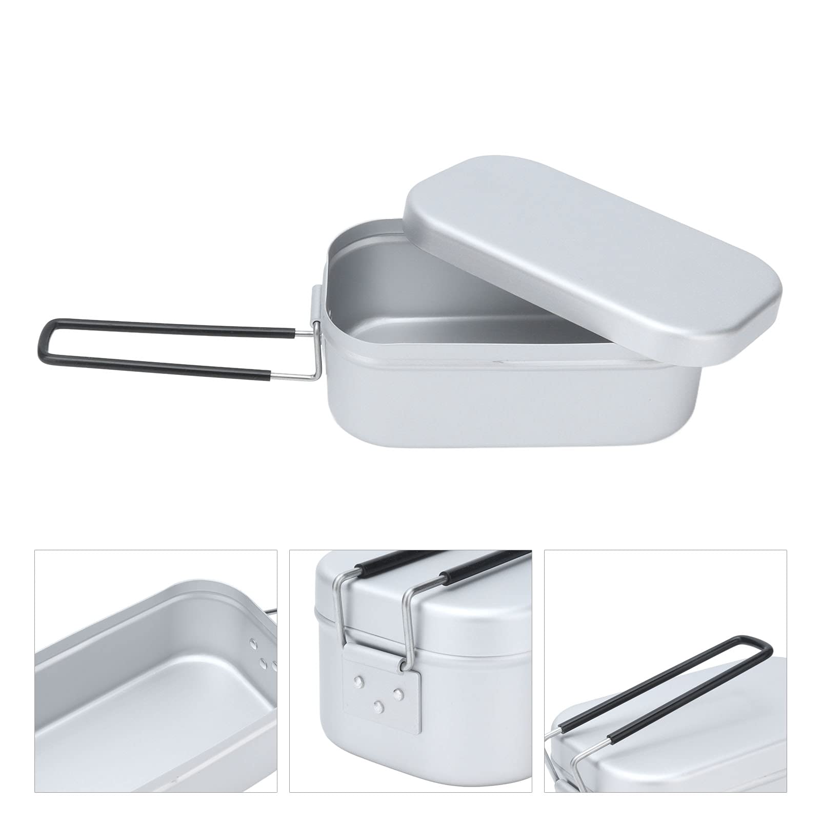800ml Insulated Aluminum Bento Lunch Box with Lid - Leakproof & Portable for Office, School, Camping | Perfect for Meal Prep, Picnics & Outdoor Activities