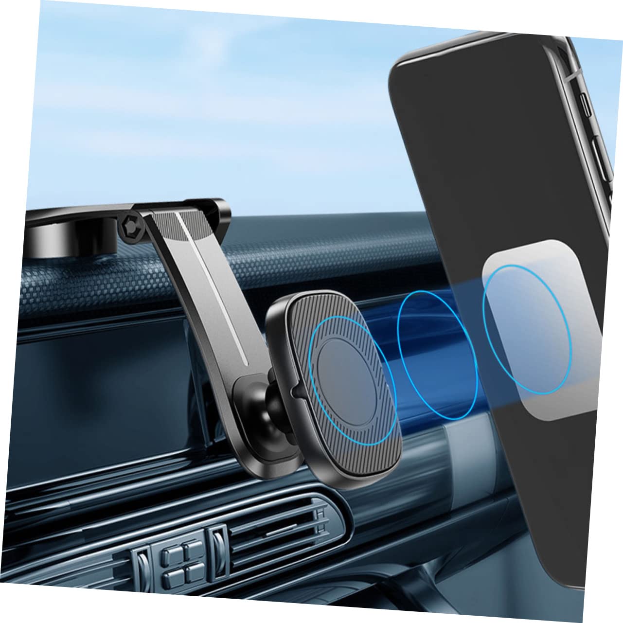 Homoyoyo Magnetic Phone Holder for Car - 360° Rotatable Air Vent Phone Mount with Strong Grip, Universal for iPhone Samsung & All Smartphones - Perfect for GPS Navigation & Hands-Free Driving